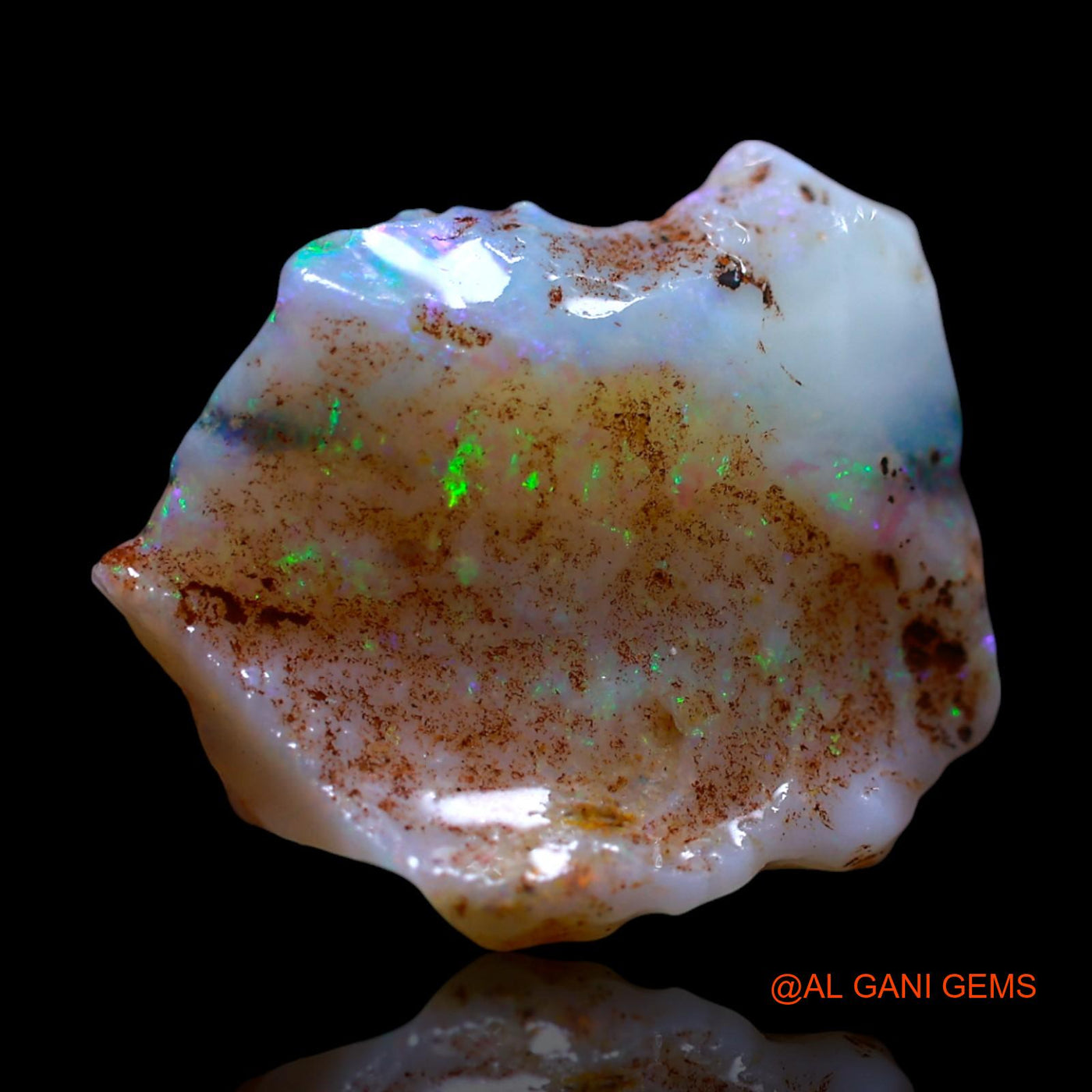 Natural Untreated Fire Opal Loose Gemstone Fancy Rough From Australia 6.00 Cts 18x15x4 mm RF-976