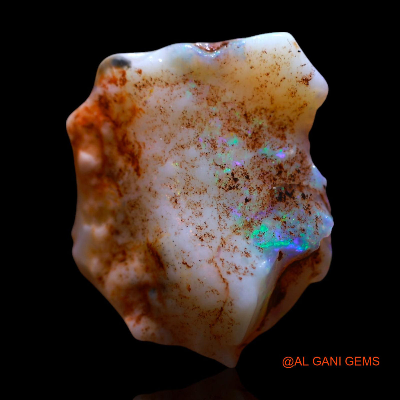 Natural Untreated Fire Opal Loose Gemstone Fancy Rough From Australia 6.00 Cts 18x15x4 mm RF-976