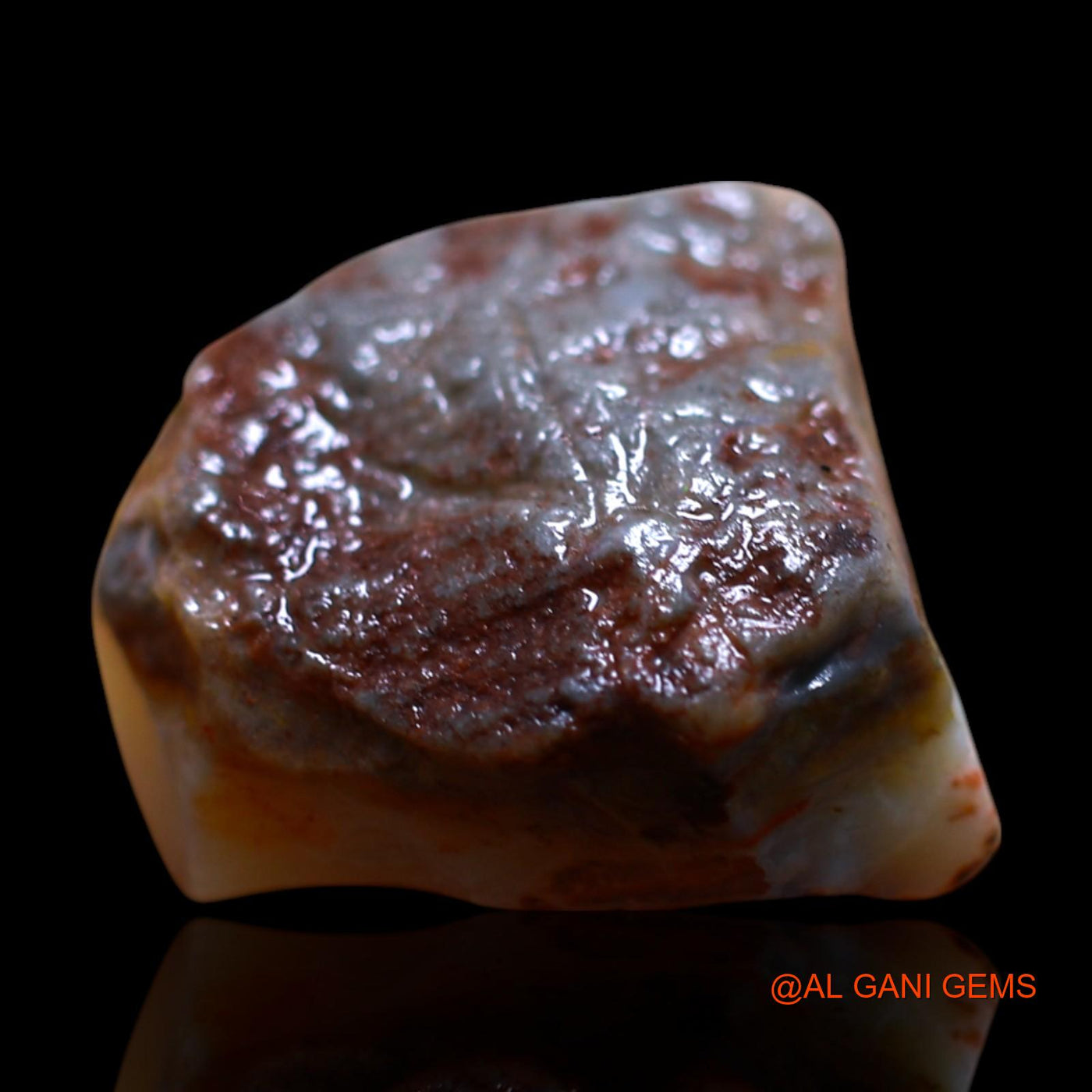 Natural Untreated Fire Opal Loose Gemstone Fancy Rough From Australia 14.00 Cts 15x13x11 mm RF-978