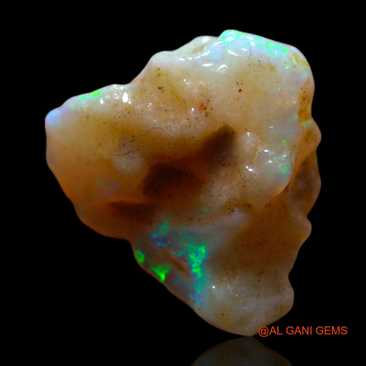 Natural Fire Opal Gemstone 5.00 Cts Loose Fancy Rough From Australia 14x13x6 mm RF-984