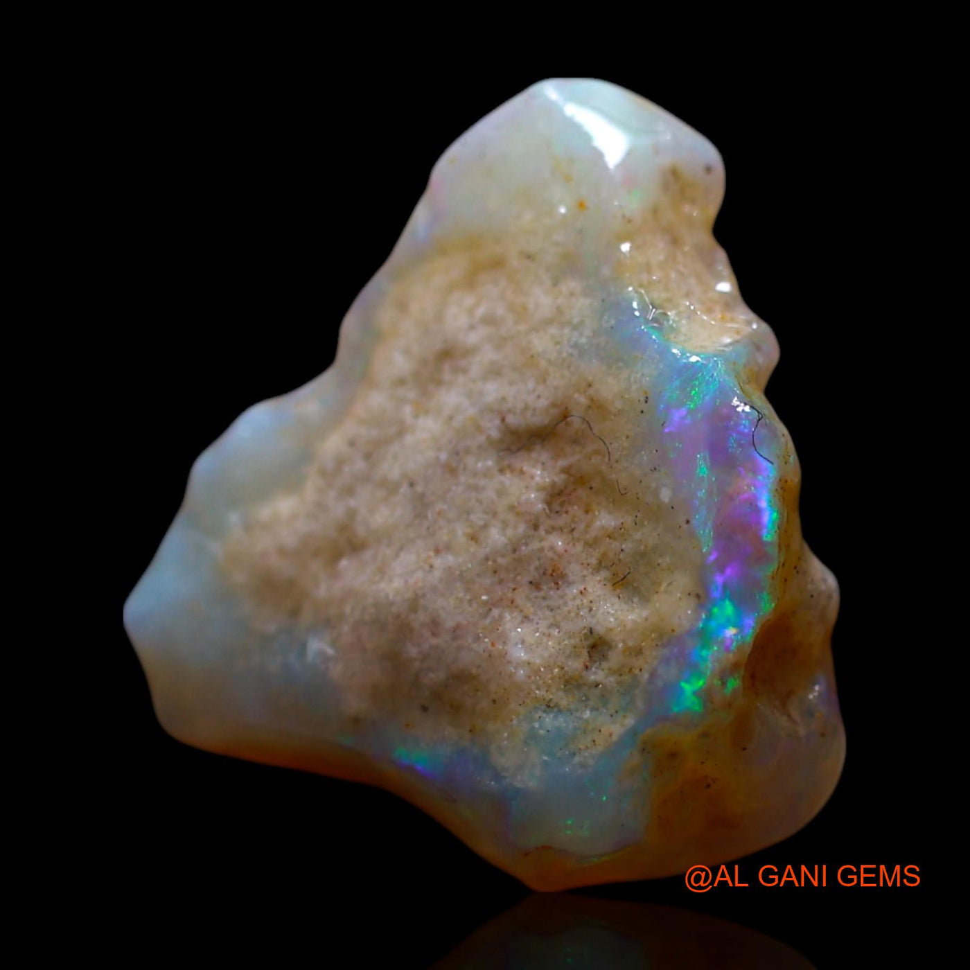 Natural Fire Opal Gemstone 5.00 Cts Loose Fancy Rough From Australia 14x13x6 mm RF-984
