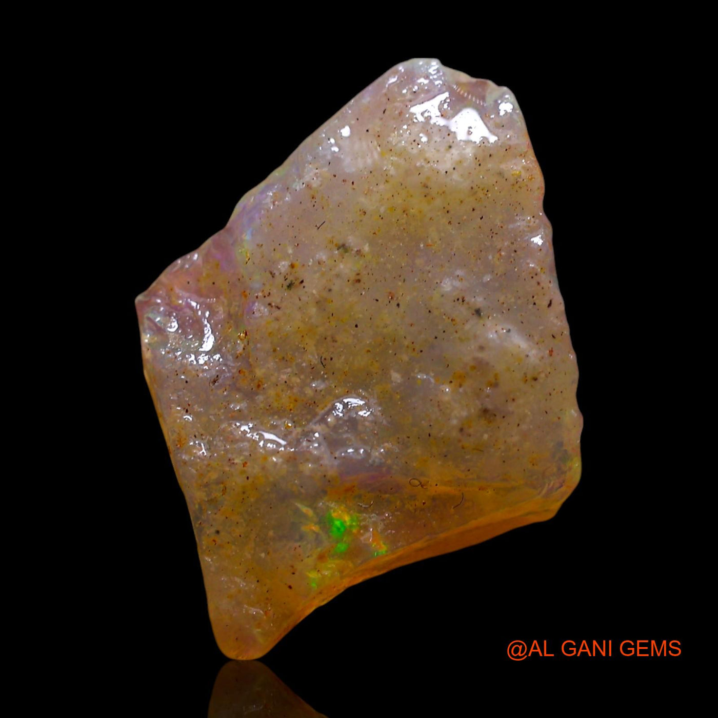 Natural Untreated Fire Opal Loose Gemstone Fancy Rough From Australia 3.00 Cts 17x11x3 mm RF-98