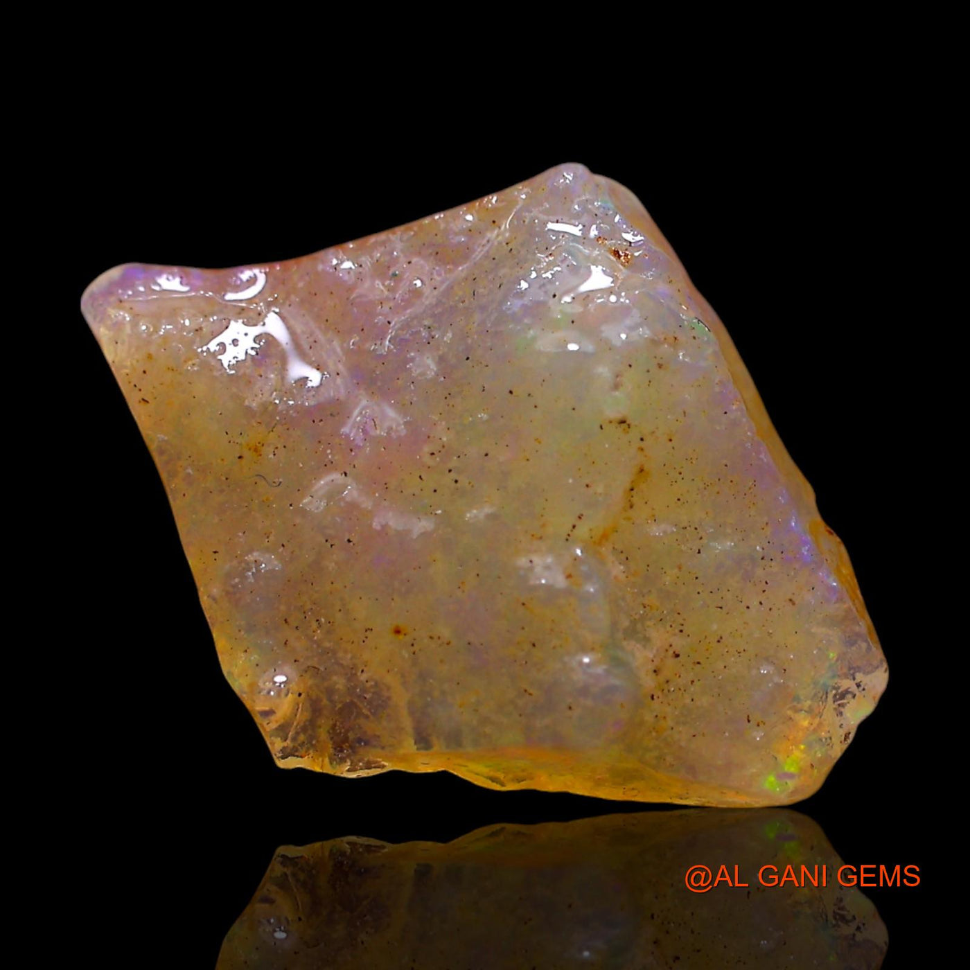 Natural Untreated Fire Opal Loose Gemstone Fancy Rough From Australia 3.00 Cts 17x11x3 mm RF-98