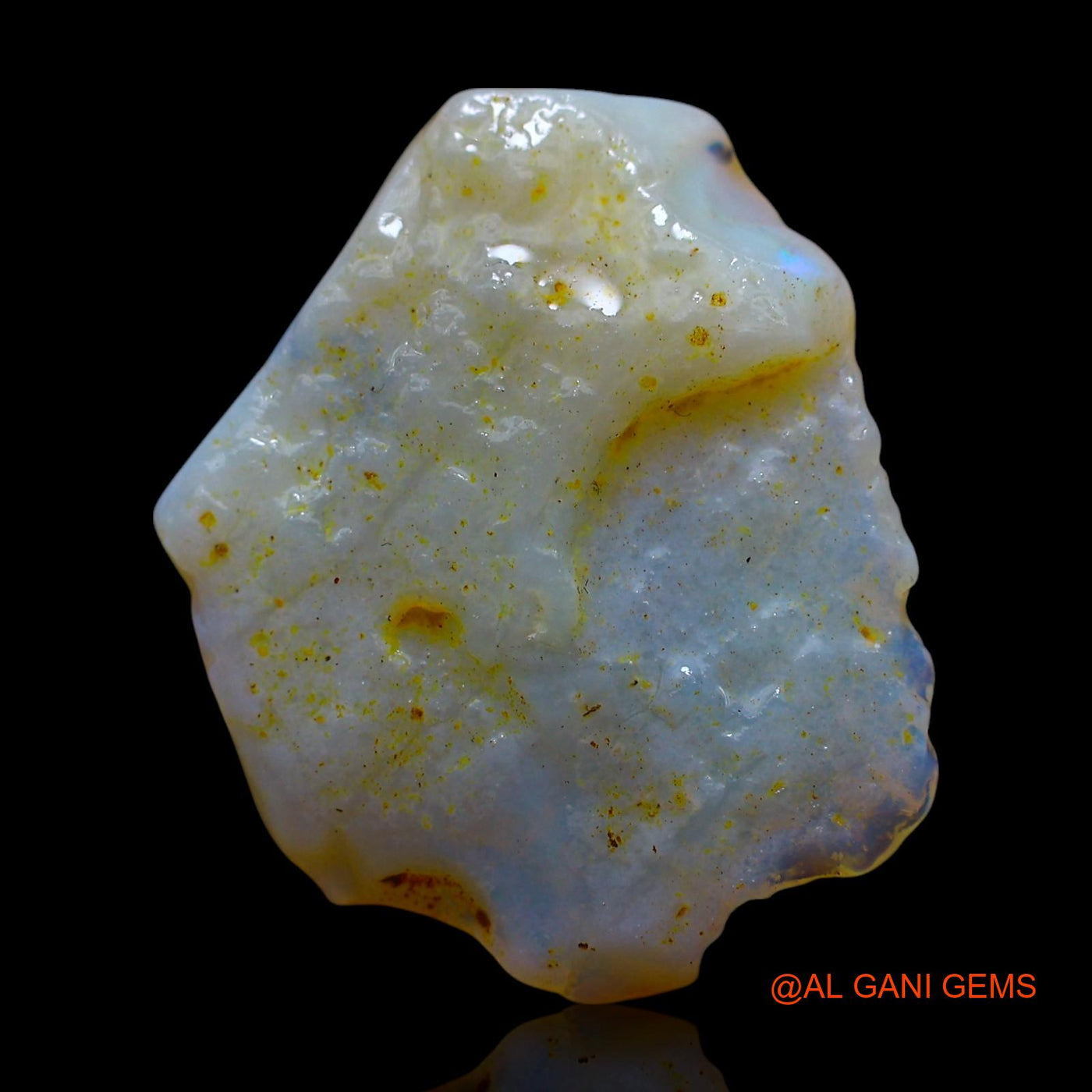 6.00 Cts Natural Australian Fire Opal Loose Gemstone Fancy Rough 19x15x3 mm RF-9