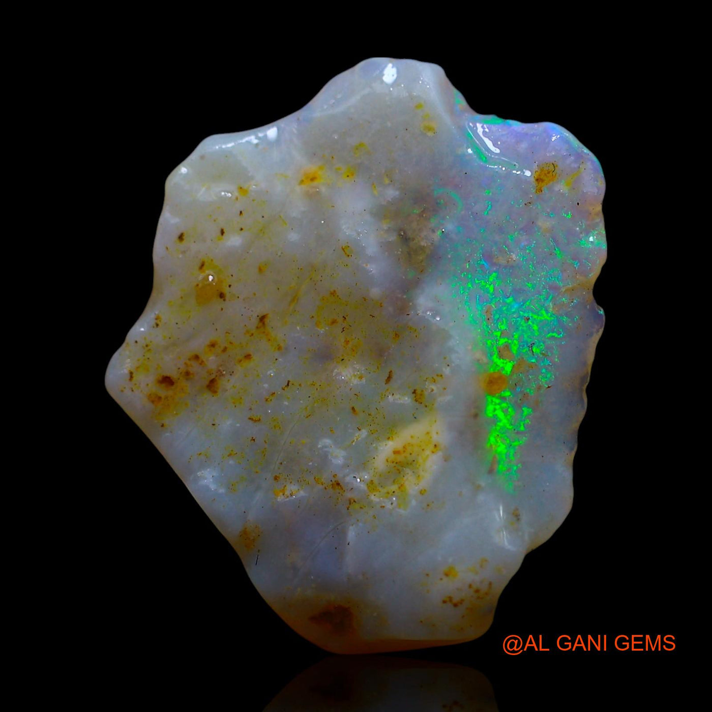 6.00 Cts Natural Australian Fire Opal Loose Gemstone Fancy Rough 19x15x3 mm RF-9