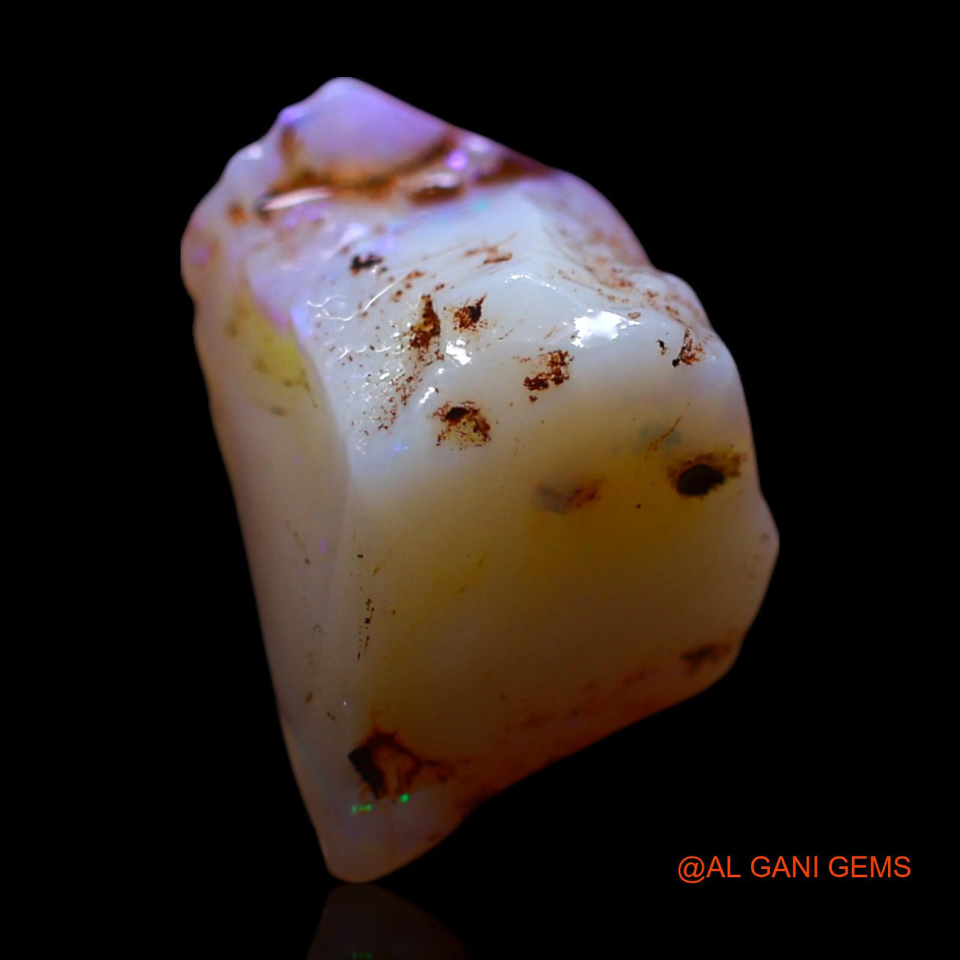 Natural Fire Opal Gemstone 3.00 Cts Loose Fancy Rough From Australia 12x8x6 mm RG-110