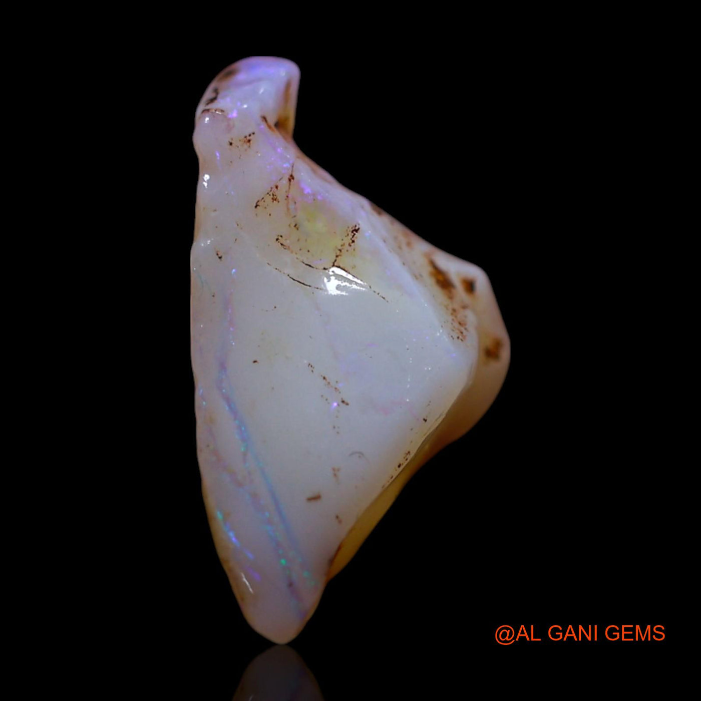 Natural Fire Opal Gemstone 3.00 Cts Loose Fancy Rough From Australia 12x8x6 mm RG-110