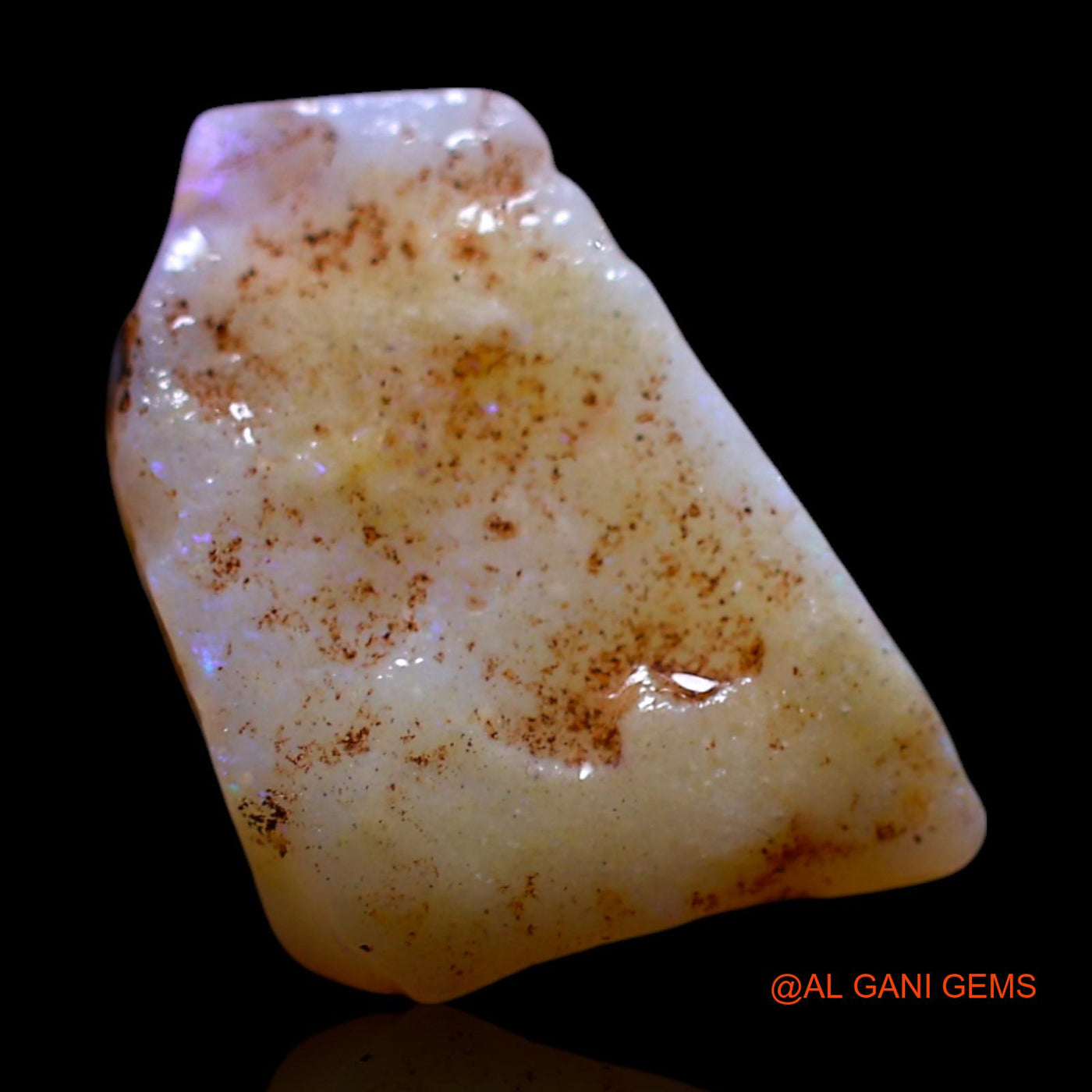 Natural Fire Opal Gemstone 3.00 Cts Loose Fancy Rough From Australia 12x8x6 mm RG-110