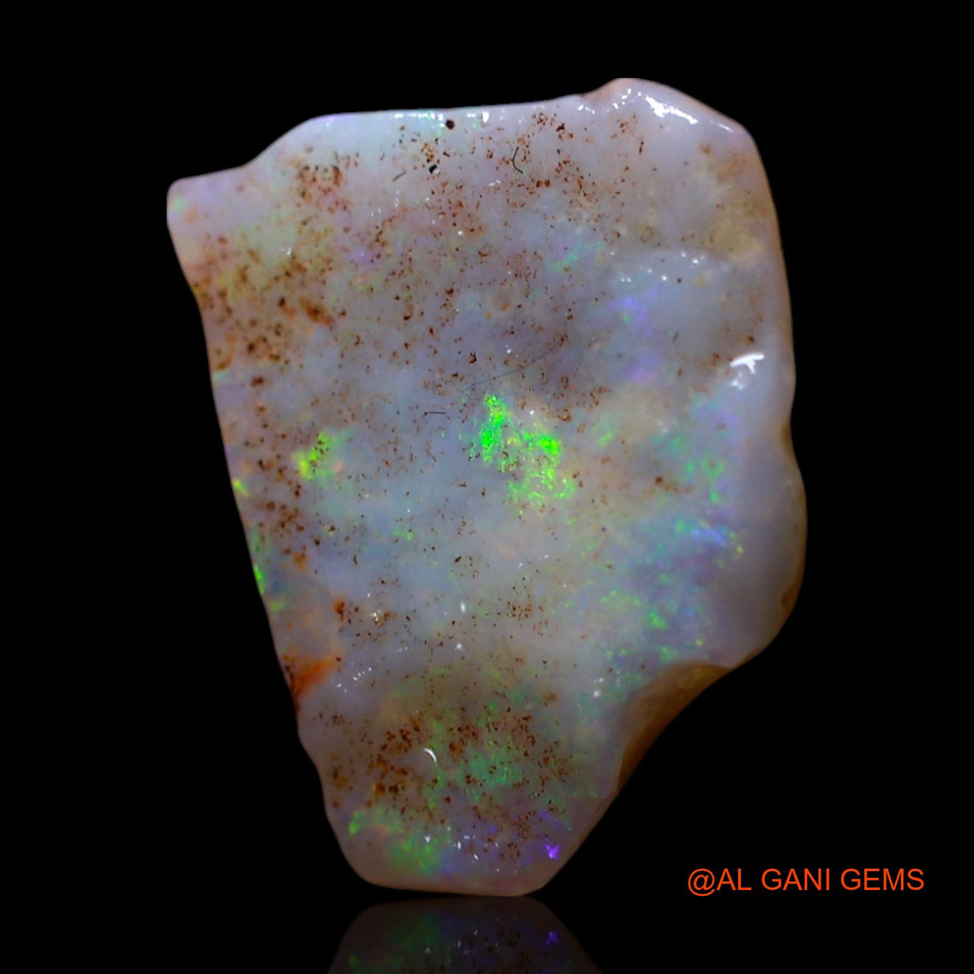 Natural Untreated Fire Opal Loose Gemstone Fancy Rough From Australia 2.00 Cts 12x10x2 mm RG-114