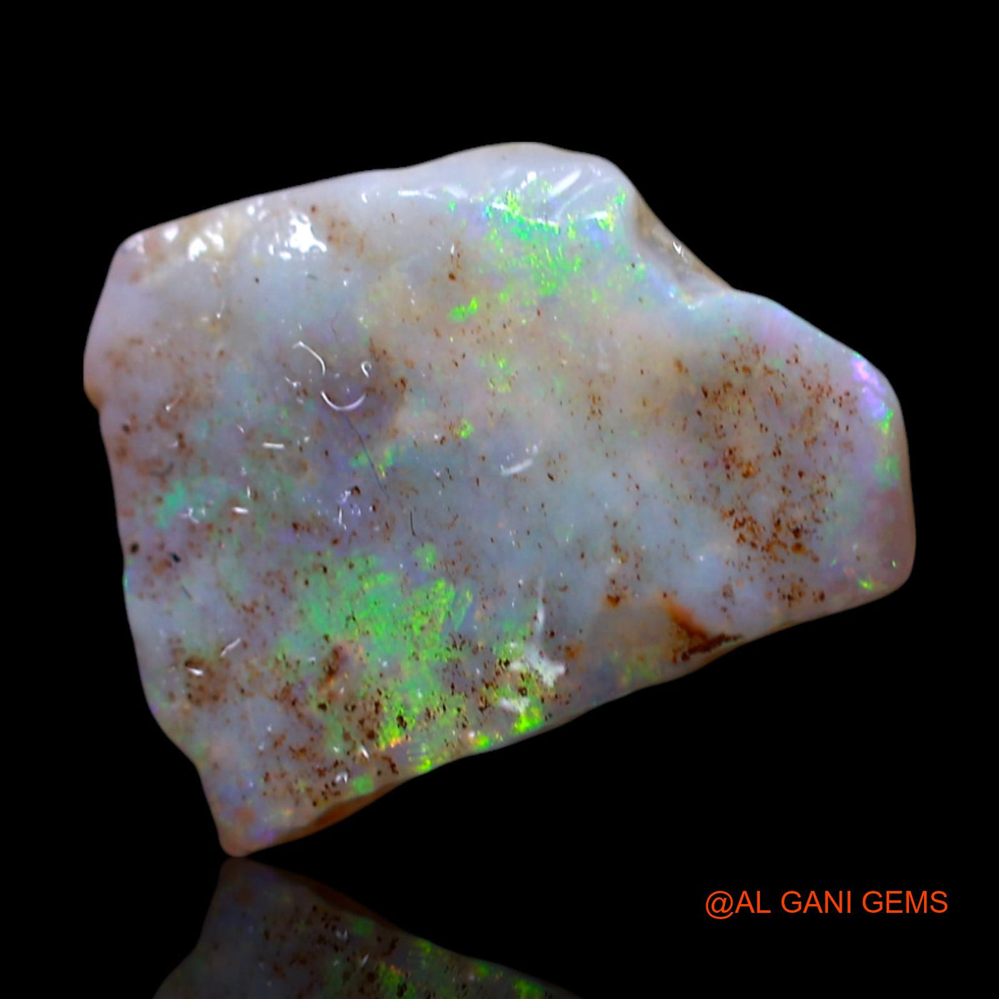 Natural Untreated Fire Opal Loose Gemstone Fancy Rough From Australia 2.00 Cts 12x10x2 mm RG-114