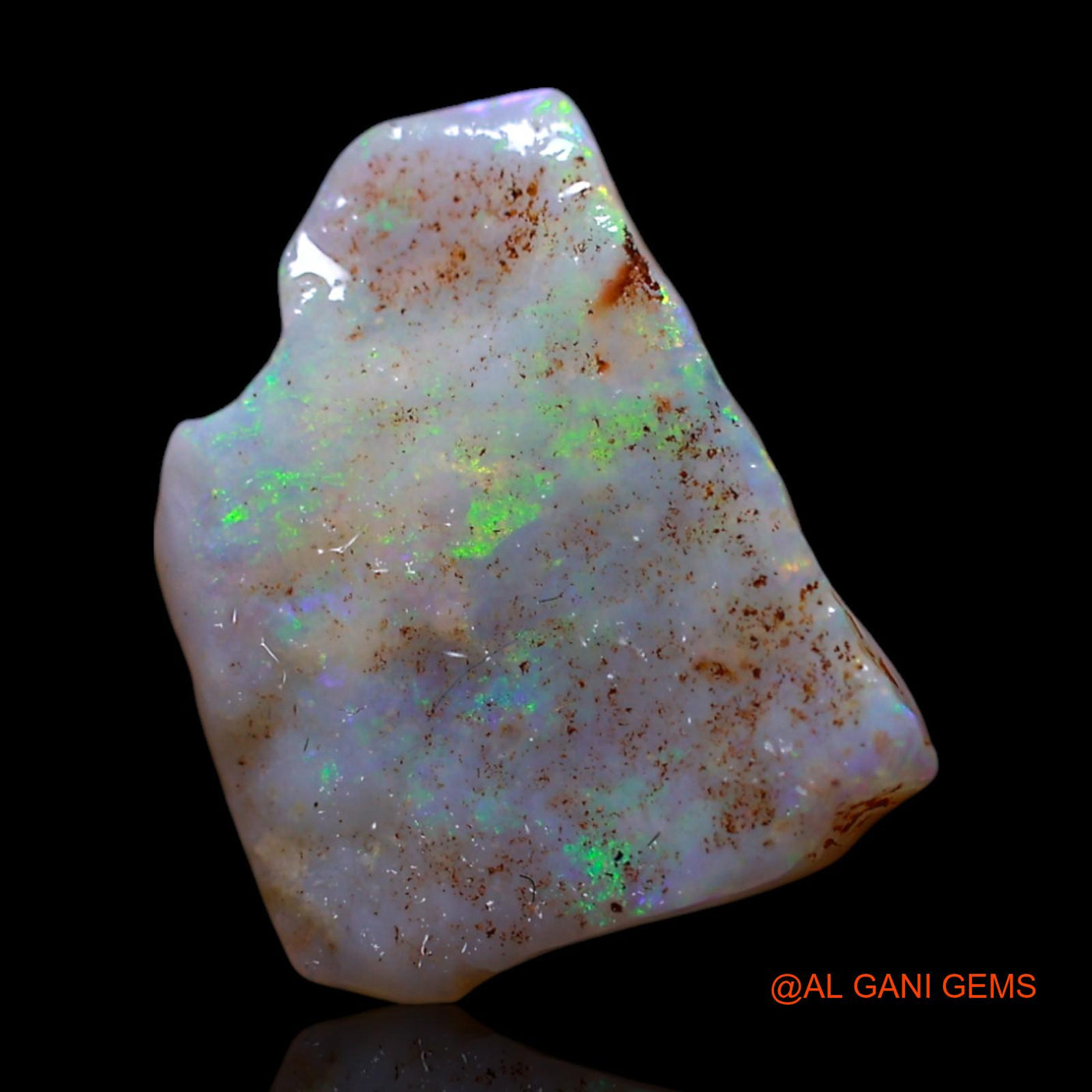 Natural Untreated Fire Opal Loose Gemstone Fancy Rough From Australia 2.00 Cts 12x10x2 mm RG-114