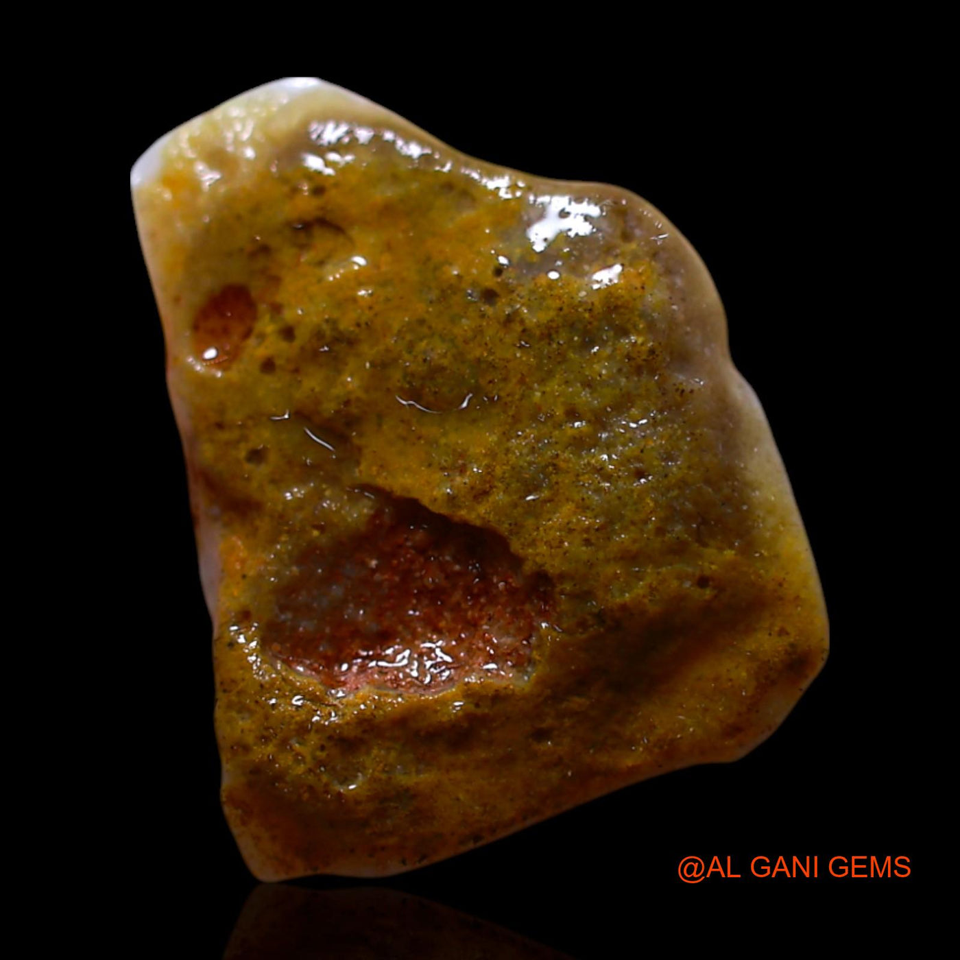 Natural Untreated Fire Opal Loose Gemstone Fancy Rough From Australia 2.00 Cts 12x10x2 mm RG-114