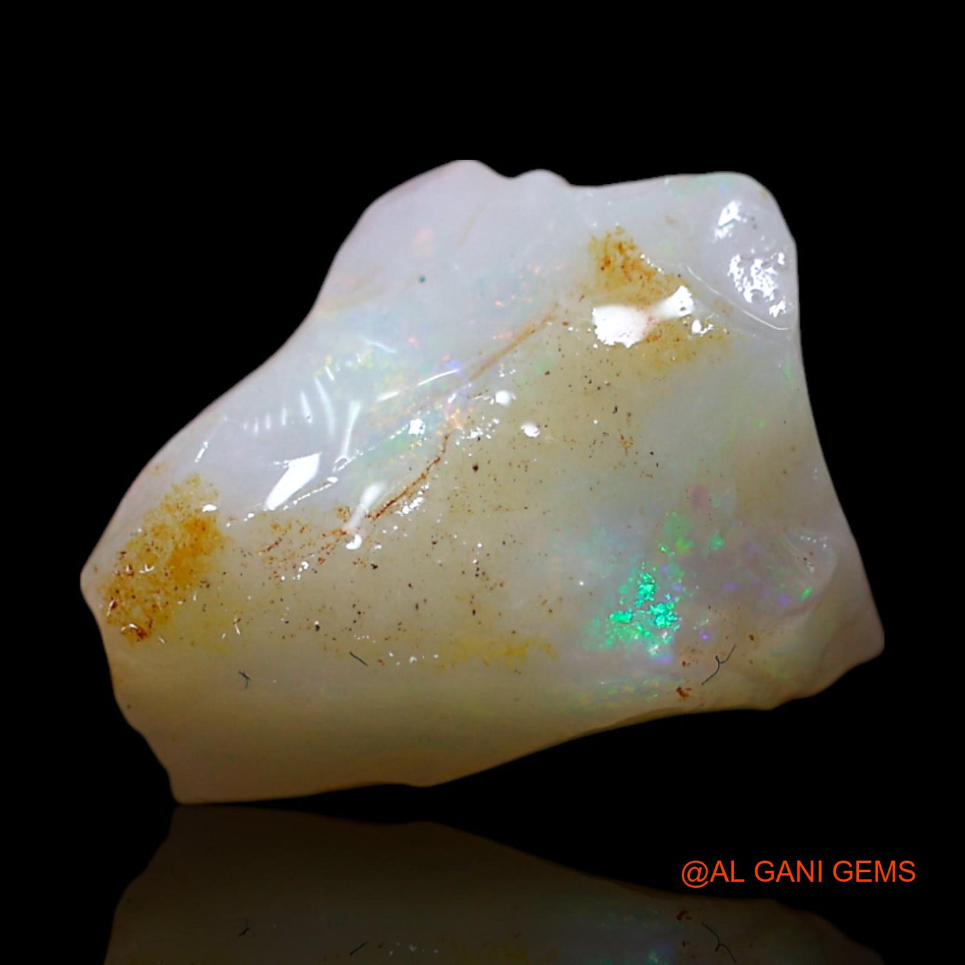 Natural Untreated Fire Opal Loose Gemstone Fancy Rough From Australia 3.00 Cts 11x10x5 mm RG-117