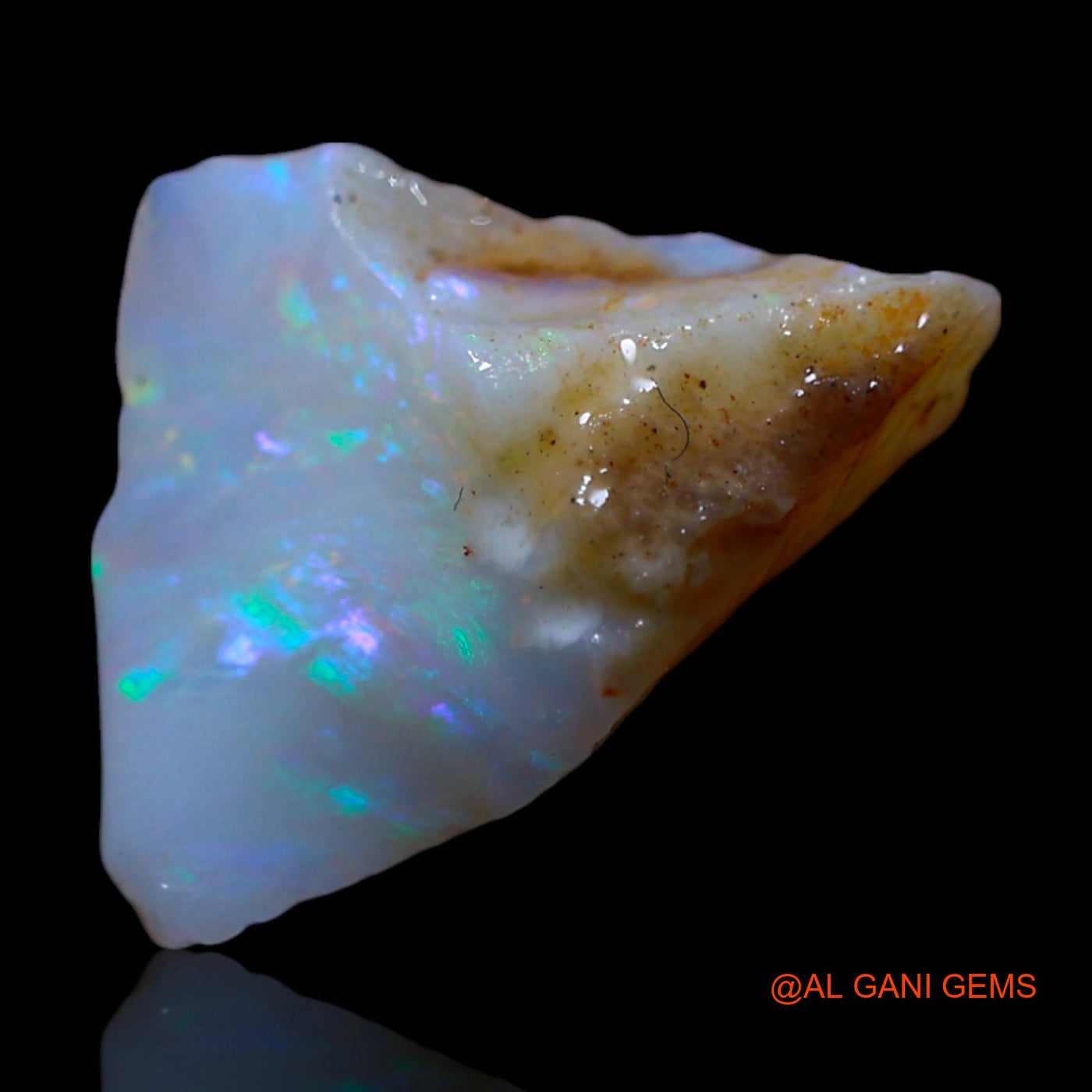 Natural Fire Opal Gemstone 2.00 Cts Loose Fancy Rough From Australia 14x10x6 mm RG-124