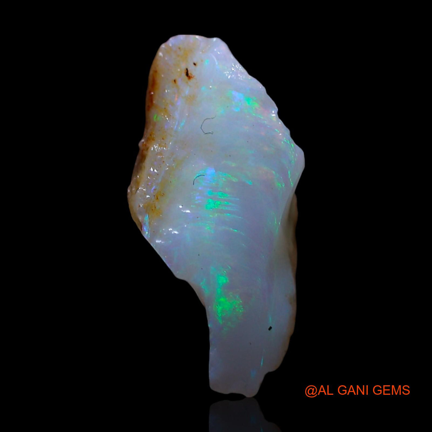 Natural Fire Opal Gemstone 2.00 Cts Loose Fancy Rough From Australia 14x10x6 mm RG-124