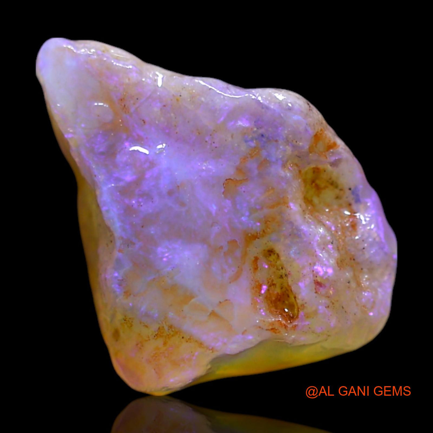 Natural Fire Opal Gemstone 3.30 Cts Loose Fancy Rough From Australia 12x11x6 mm RG-139