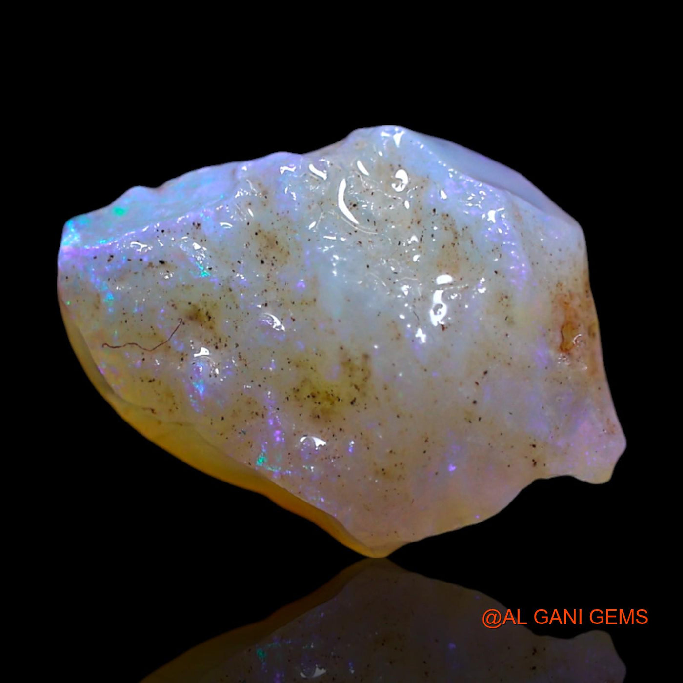 Natural Fire Opal Gemstone 3.80 Cts Loose Fancy Rough From Australia 12x9x7 mm RG-143