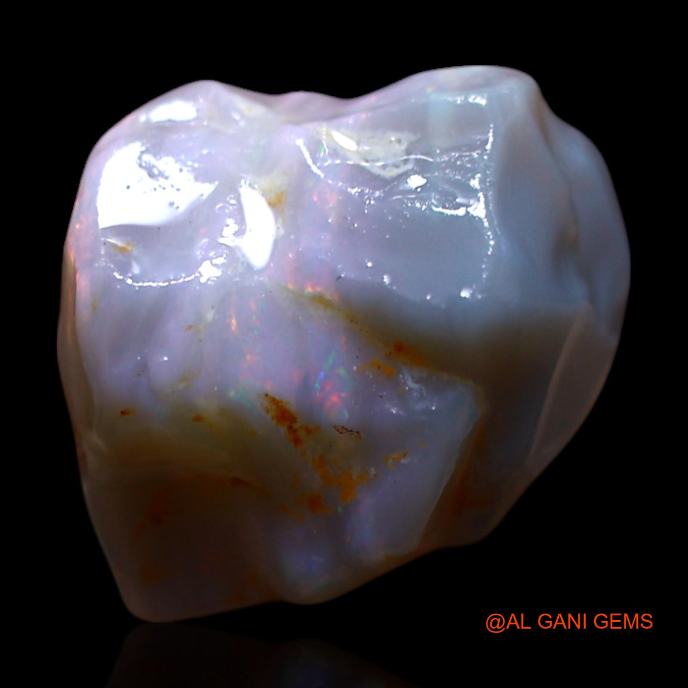 Natural Fire Opal Gemstone 4.60 Cts Loose Fancy Rough From Australia 11x10x8 mm RG-144