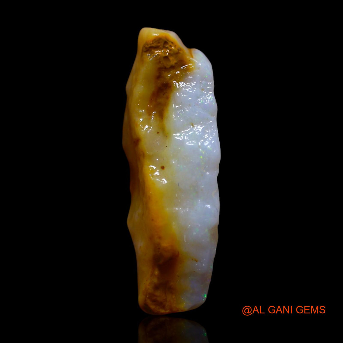 Natural Fire Opal Gemstone 3.00 Cts Loose Fancy Rough From Australia 19x8x5 mm RG-15