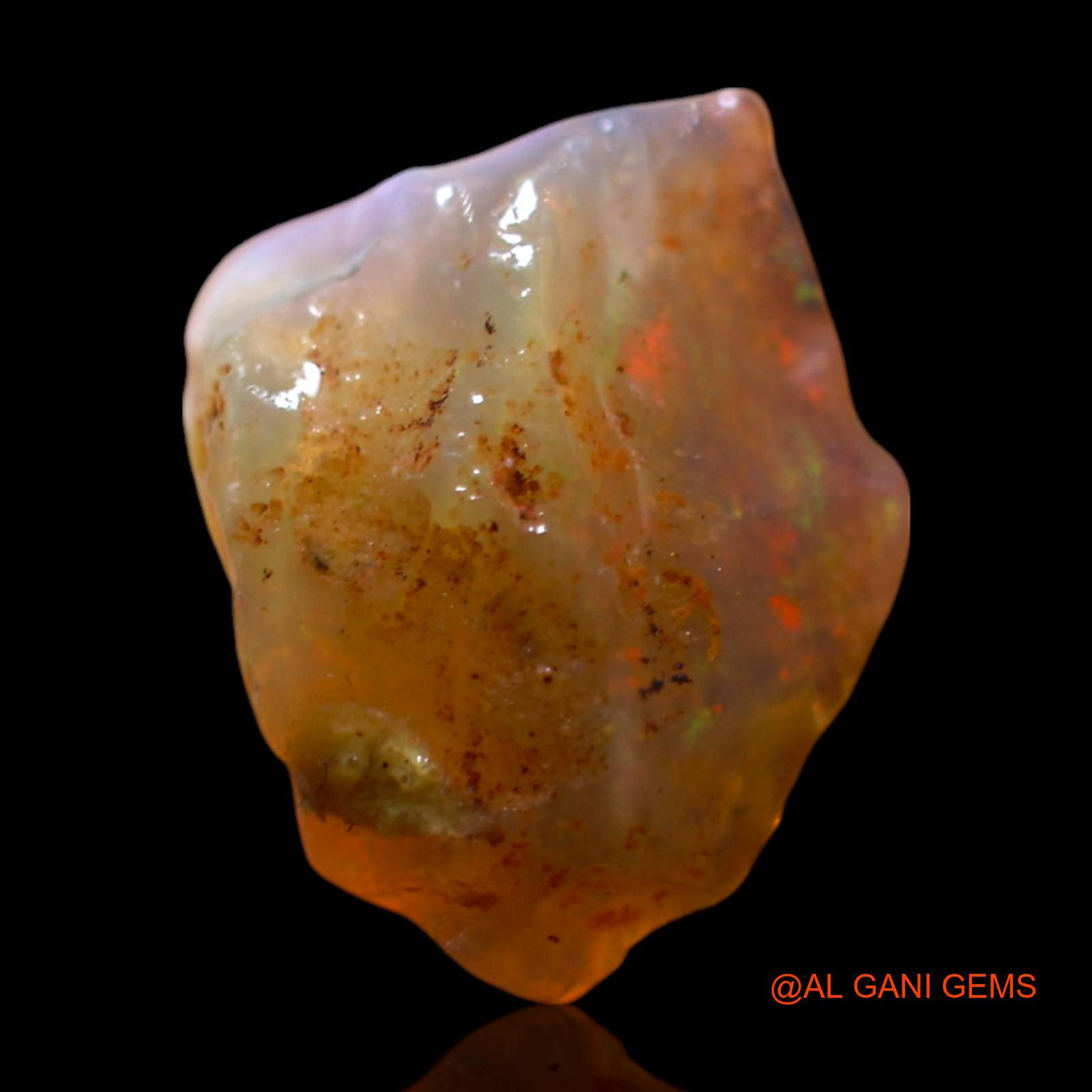 3.00 Cts Natural Australian Fire Opal Loose Gemstone Fancy Rough 12x9x5 mm RG-174