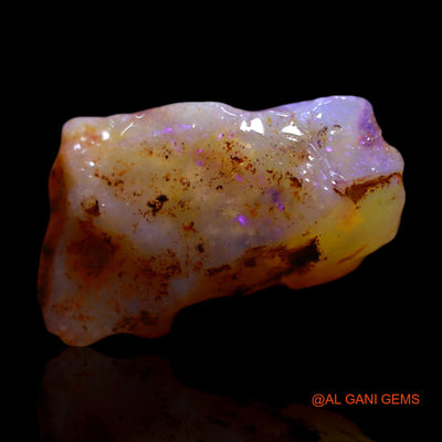 Natural Fire Opal Gemstone 2.40 Cts Loose Fancy Rough From Australia 12x8x5 mm RG-175