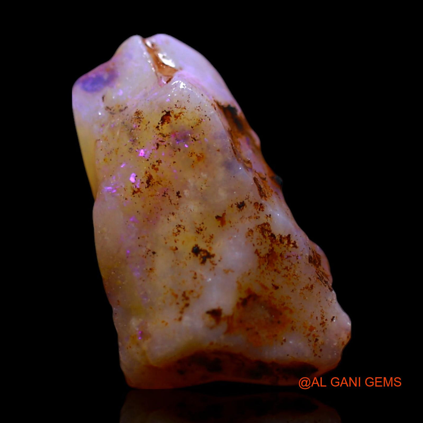 Natural Fire Opal Gemstone 2.40 Cts Loose Fancy Rough From Australia 12x8x5 mm RG-175