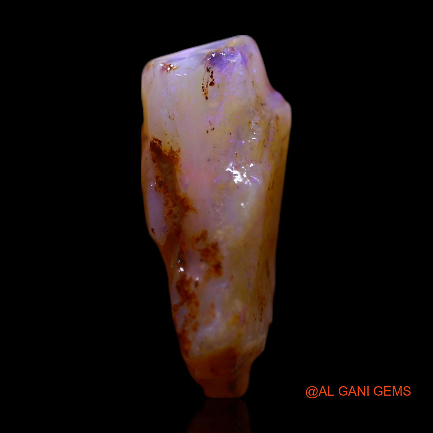 Natural Fire Opal Gemstone 2.40 Cts Loose Fancy Rough From Australia 12x8x5 mm RG-175