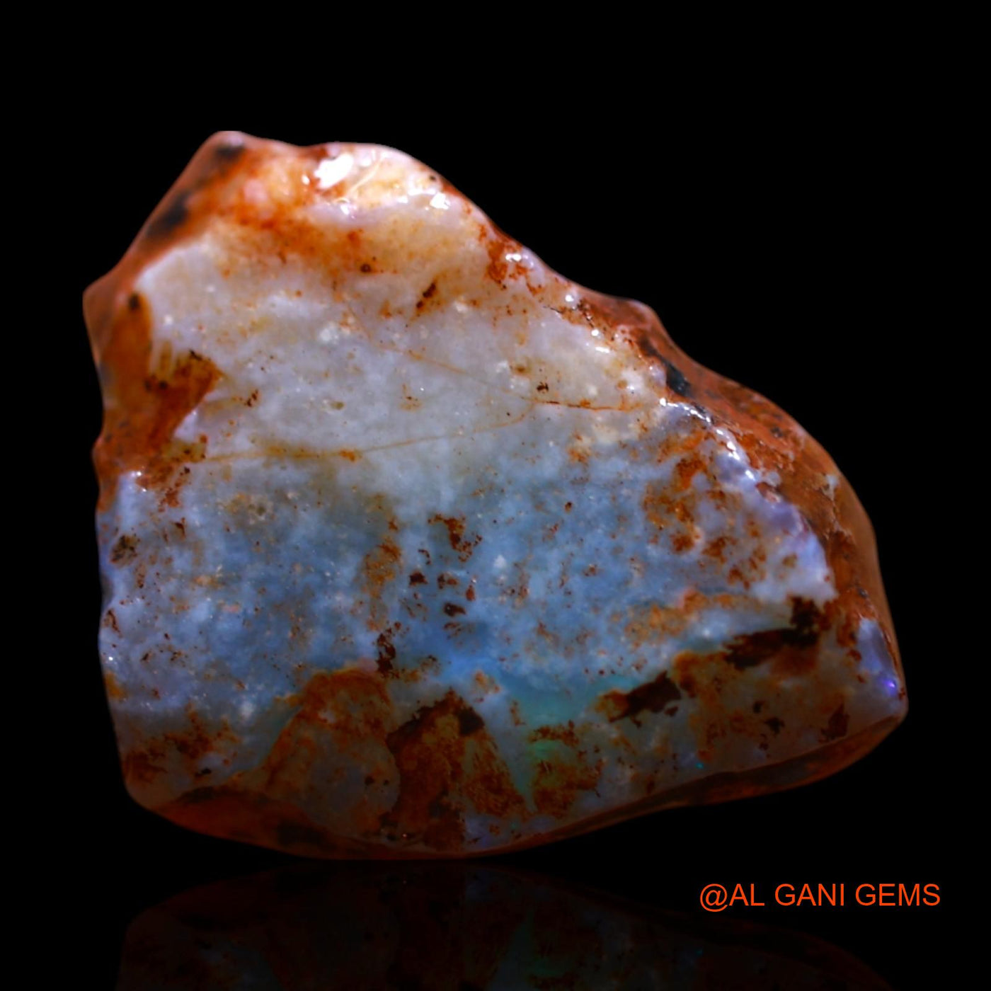 Natural Fire Opal Gemstone 4.00 Cts Loose Fancy Rough From Australia 16x11x4 mm RG-181