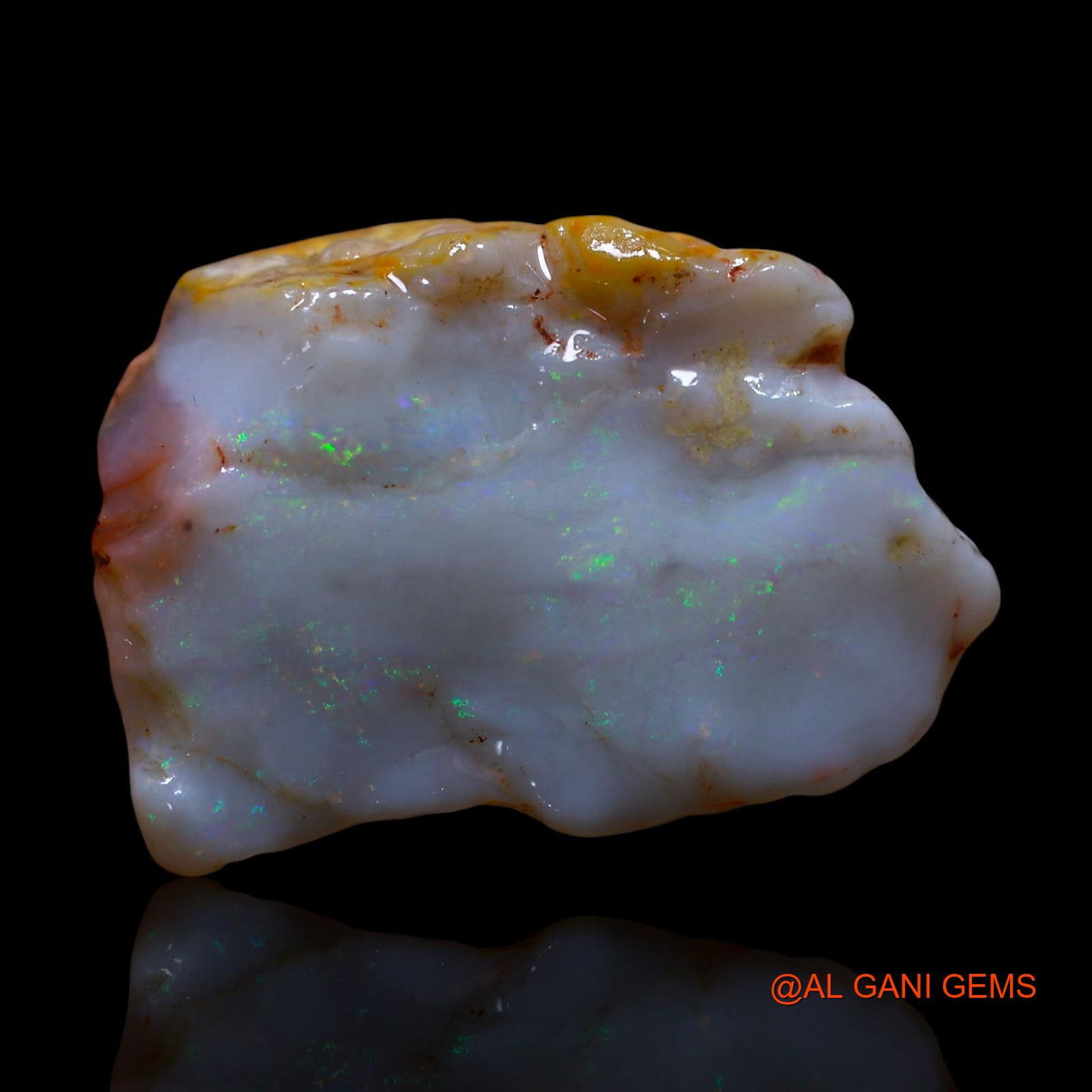 Natural Untreated Fire Opal Loose Gemstone Fancy Rough From Australia 25.00 Cts 25x18x11 mm RG-1