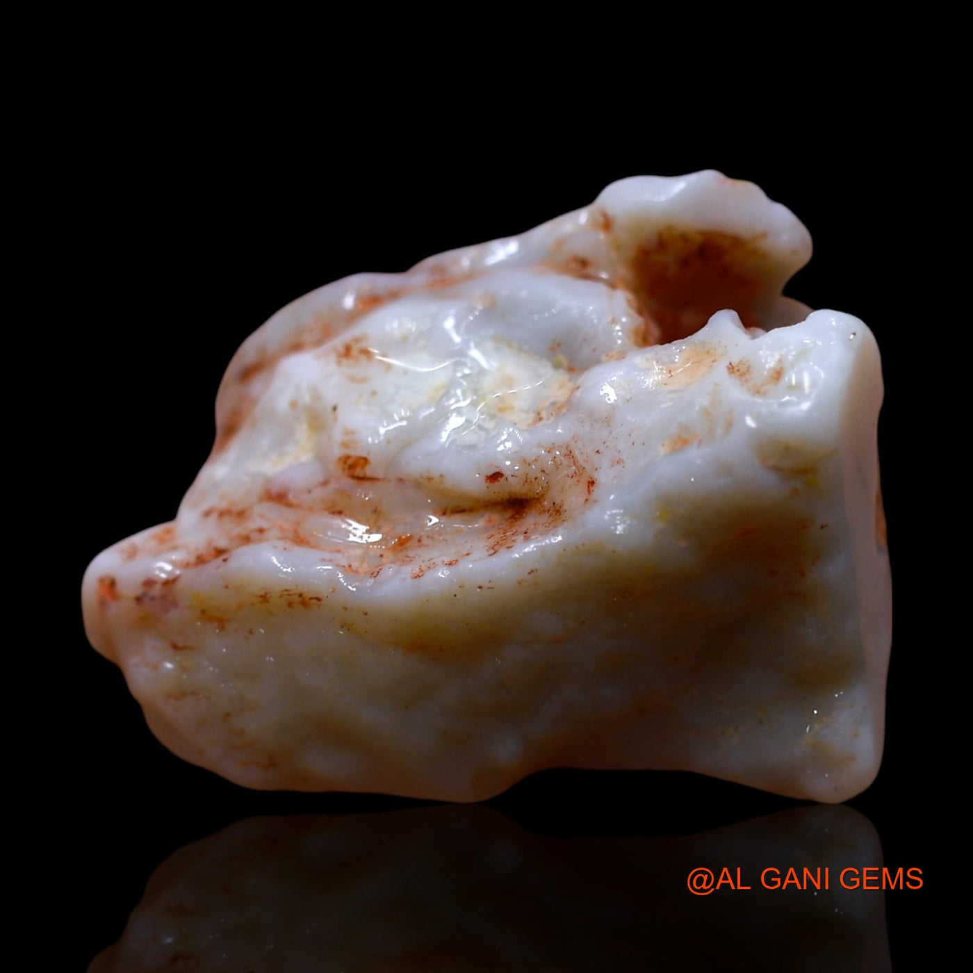 Natural Untreated Fire Opal Loose Gemstone Fancy Rough From Australia 25.00 Cts 25x18x11 mm RG-1