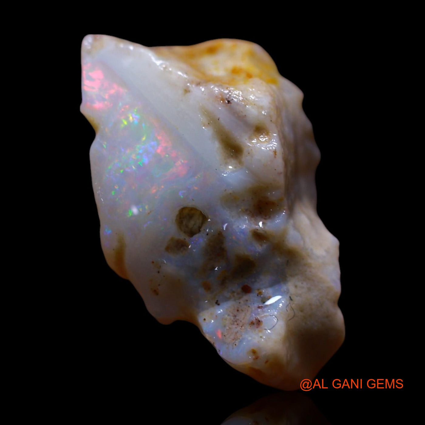 7.00 Cts Natural Australian Fire Opal Loose Gemstone Fancy Rough 19x12x8 mm RG-214