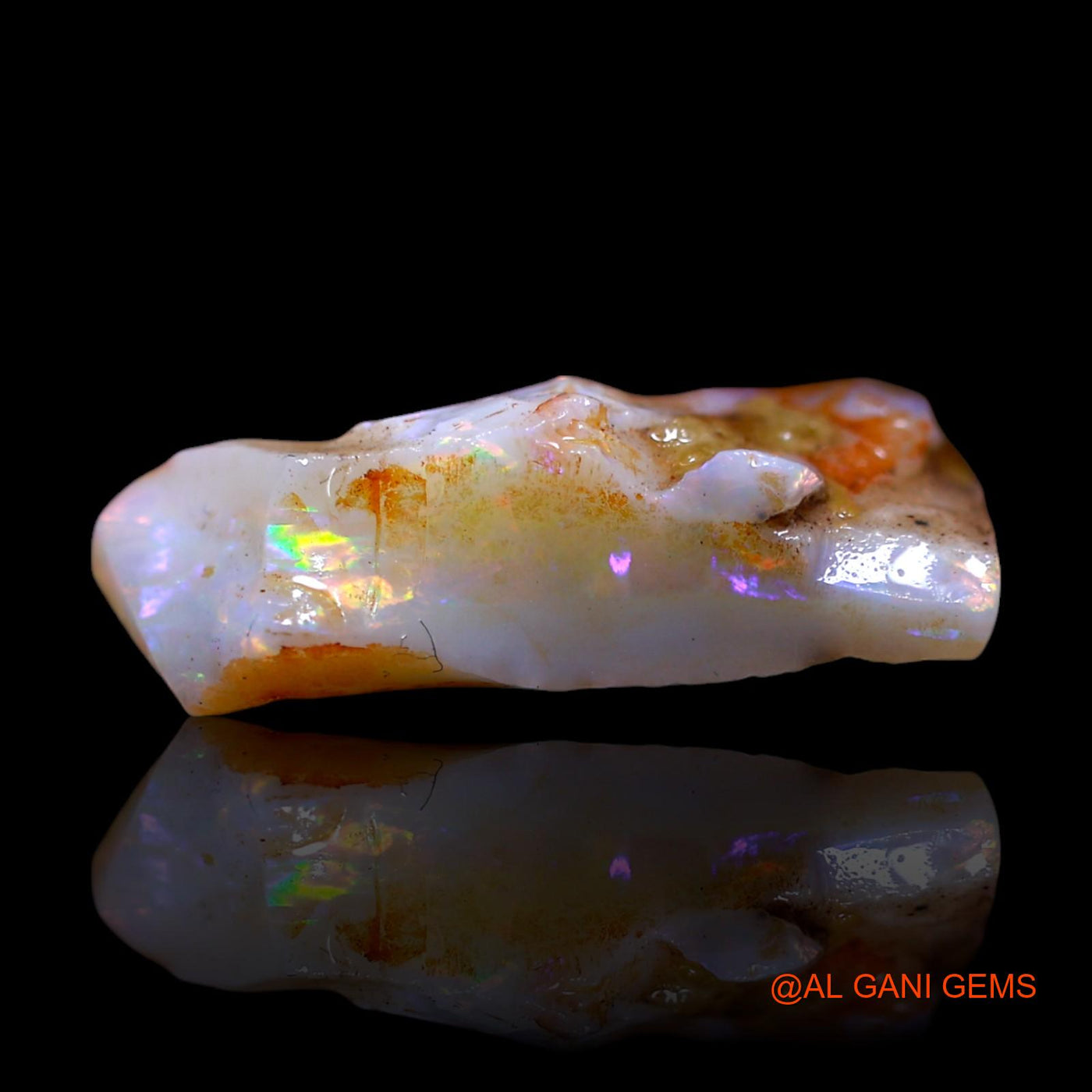 Natural Untreated Fire Opal Loose Gemstone Fancy Rough From Australia 5.00 Cts 18x9x6 mm RG-225