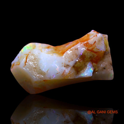Natural Untreated Fire Opal Loose Gemstone Fancy Rough From Australia 5.00 Cts 18x9x6 mm RG-225