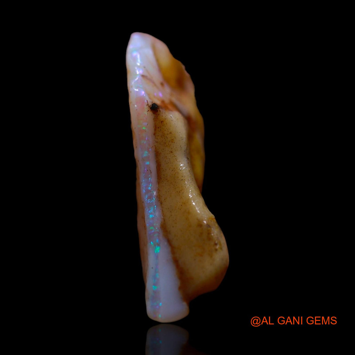 Natural Untreated Fire Opal Loose Gemstone Fancy Rough From Australia 4.00 Cts 20x9x4 mm RG-232