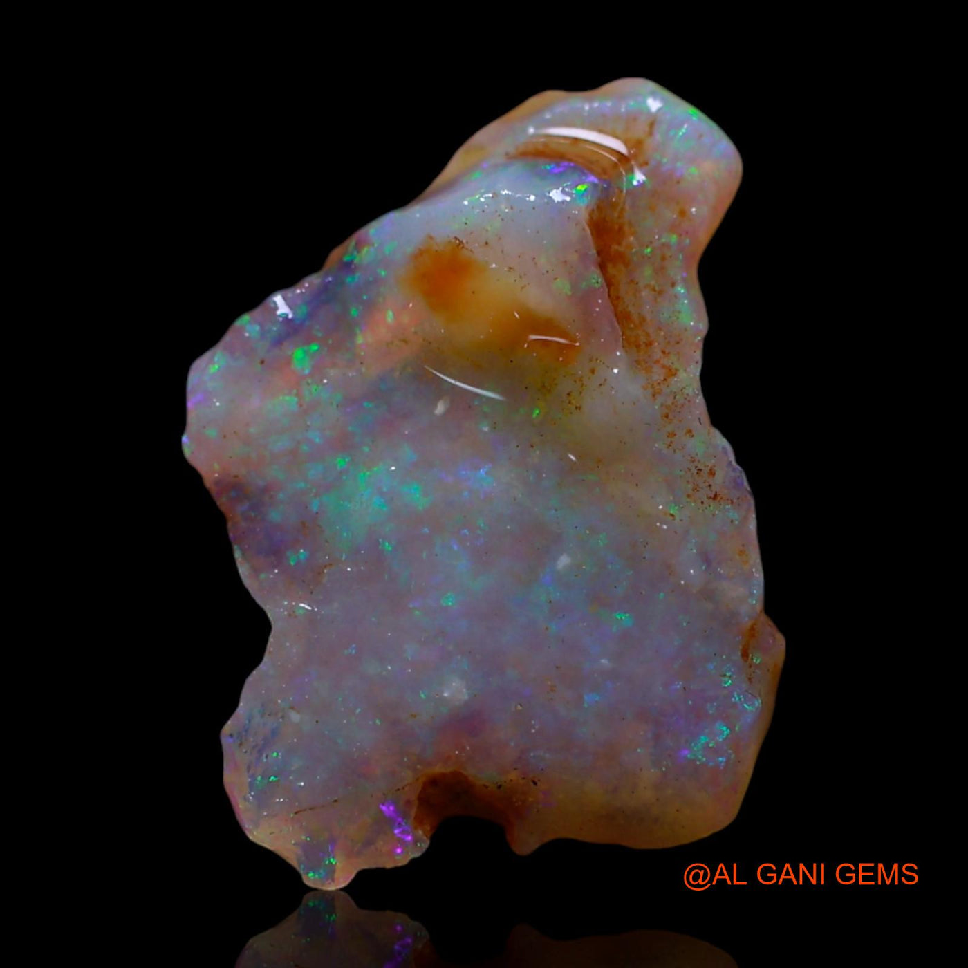 Natural Untreated Fire Opal Loose Gemstone Fancy Rough From Australia 2.40 Cts 14x10x4 mm RG-257