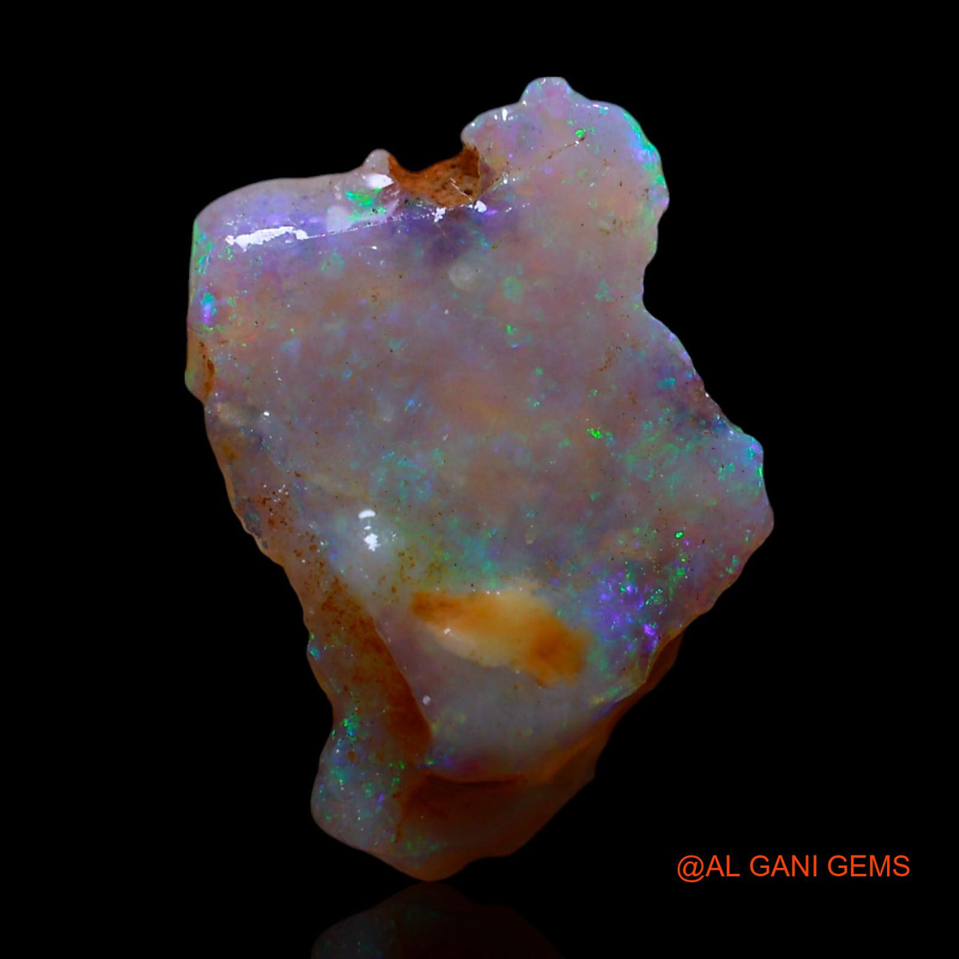 Natural Untreated Fire Opal Loose Gemstone Fancy Rough From Australia 2.40 Cts 14x10x4 mm RG-257