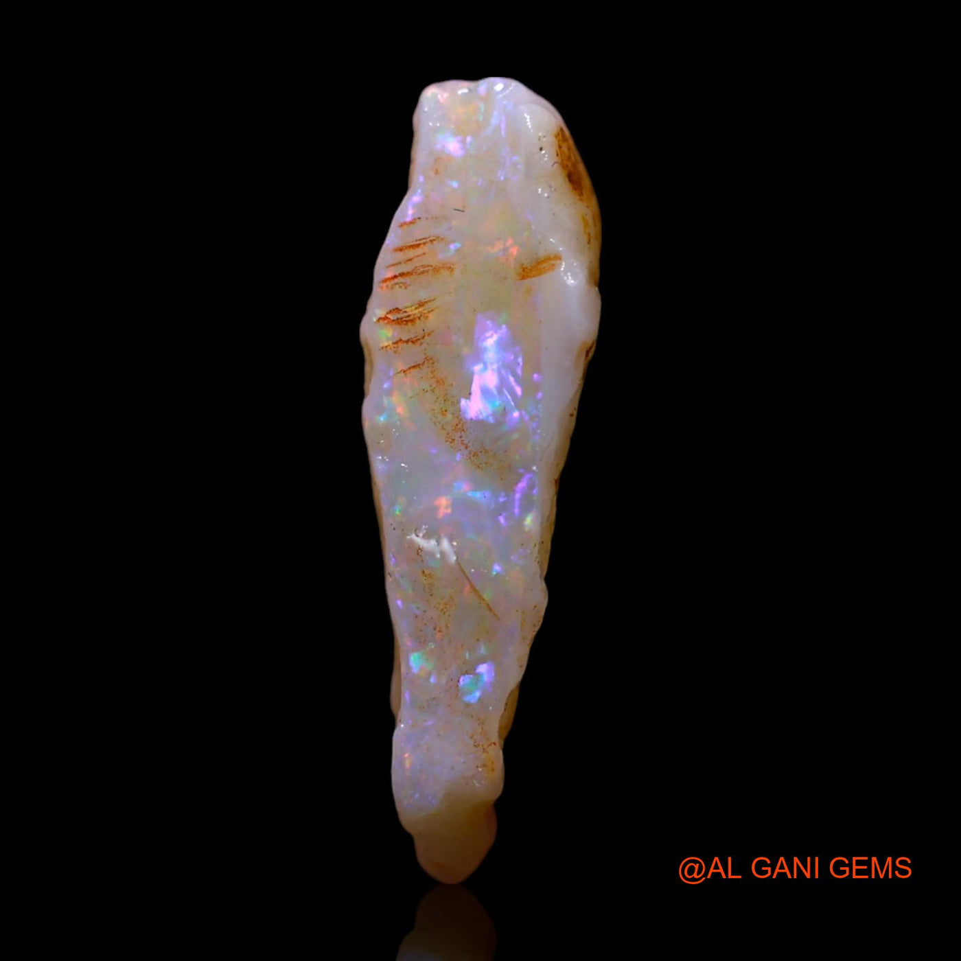 Natural Untreated Fire Opal Loose Gemstone Fancy Rough From Australia 2.50 Cts 15x7x4 mm RG-268