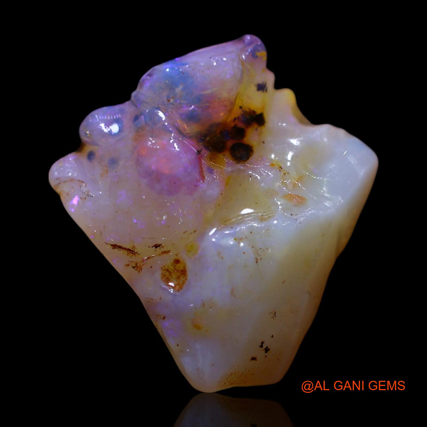 4.00 Cts Natural Australian Fire Opal Loose Gemstone Fancy Rough 12x12x6 mm RG-285