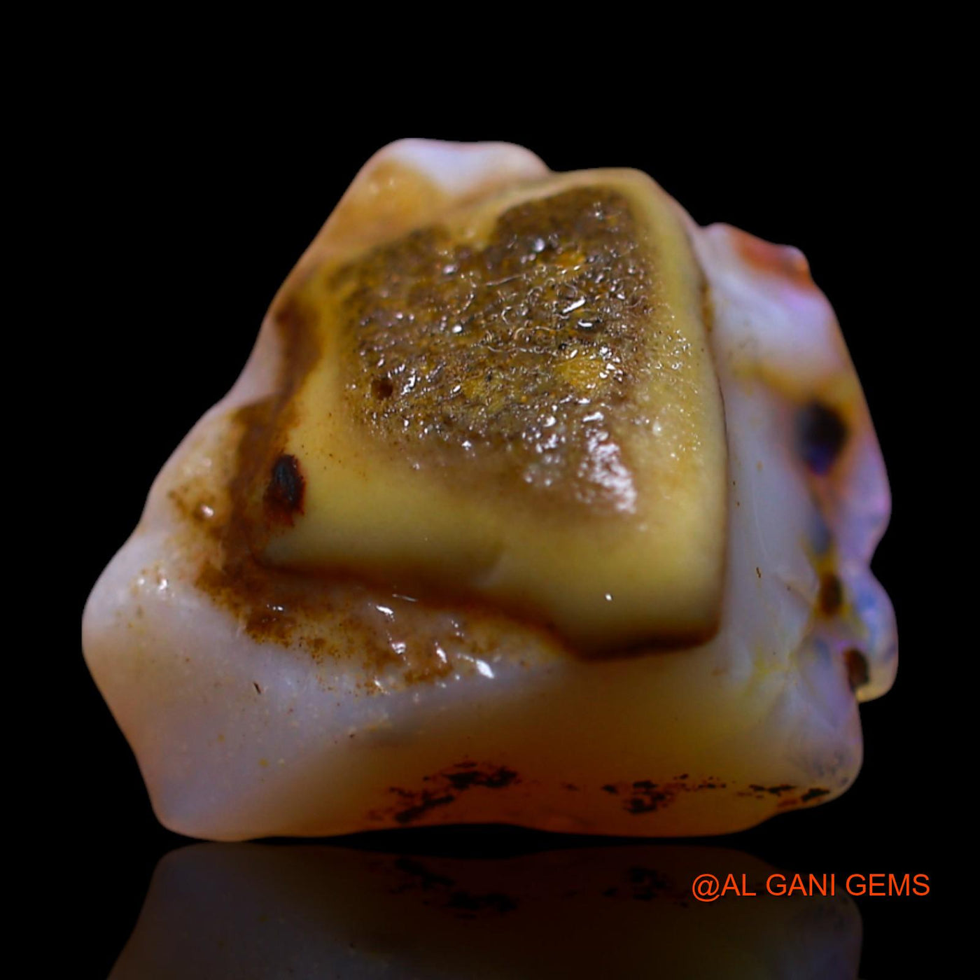 4.00 Cts Natural Australian Fire Opal Loose Gemstone Fancy Rough 12x12x6 mm RG-285