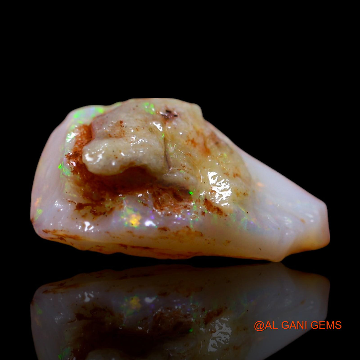 Natural Fire Opal Gemstone 3.00 Cts Loose Fancy Rough From Australia 14x8x5 mm RG-297