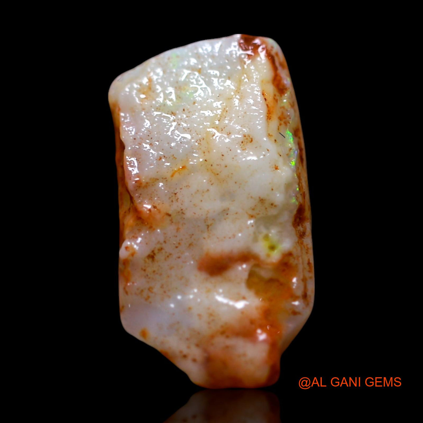 Natural Fire Opal Gemstone 3.00 Cts Loose Fancy Rough From Australia 14x8x5 mm RG-297