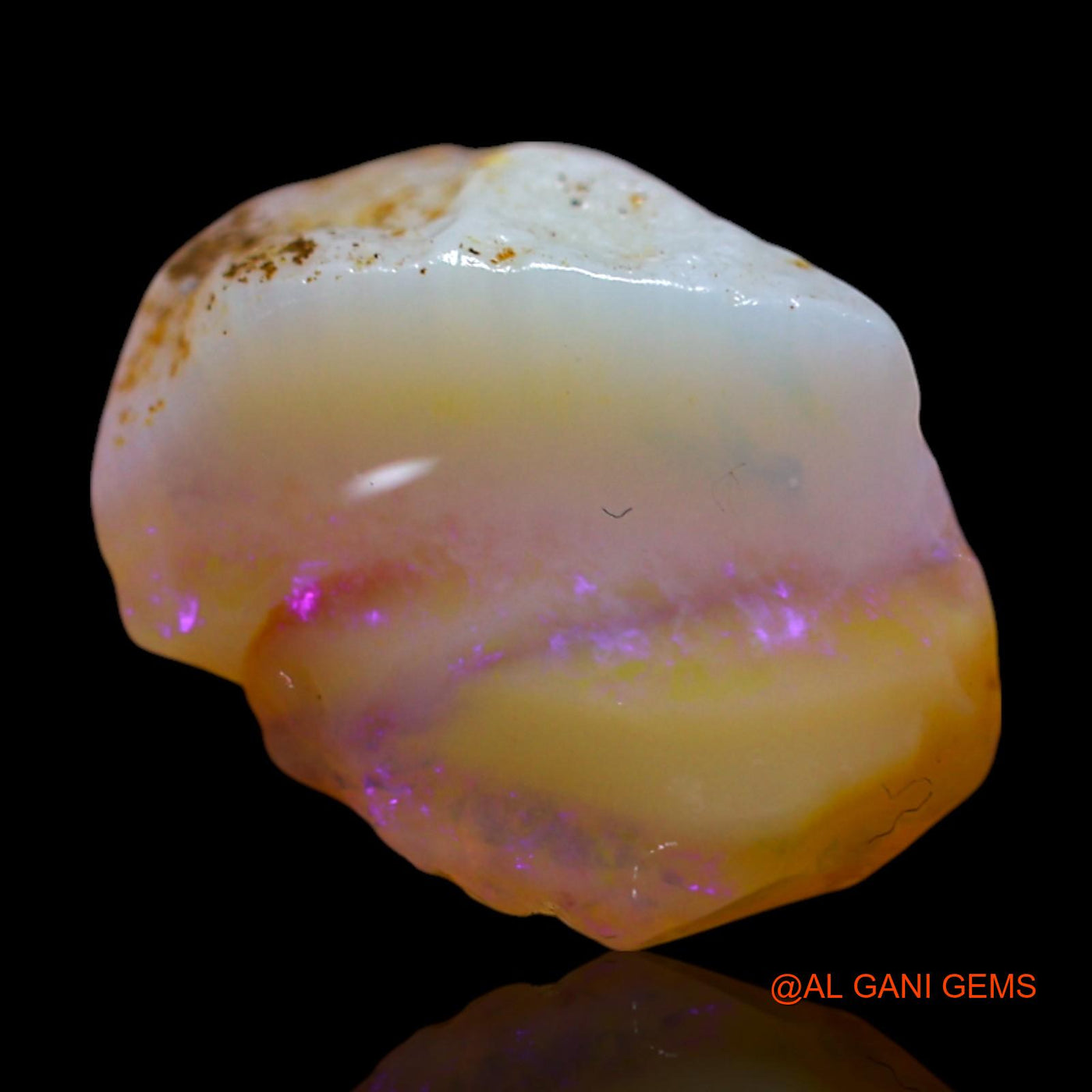 Natural Untreated Fire Opal Loose Gemstone Fancy Rough From Australia 3.00 Cts 13x9x6 mm RG-304