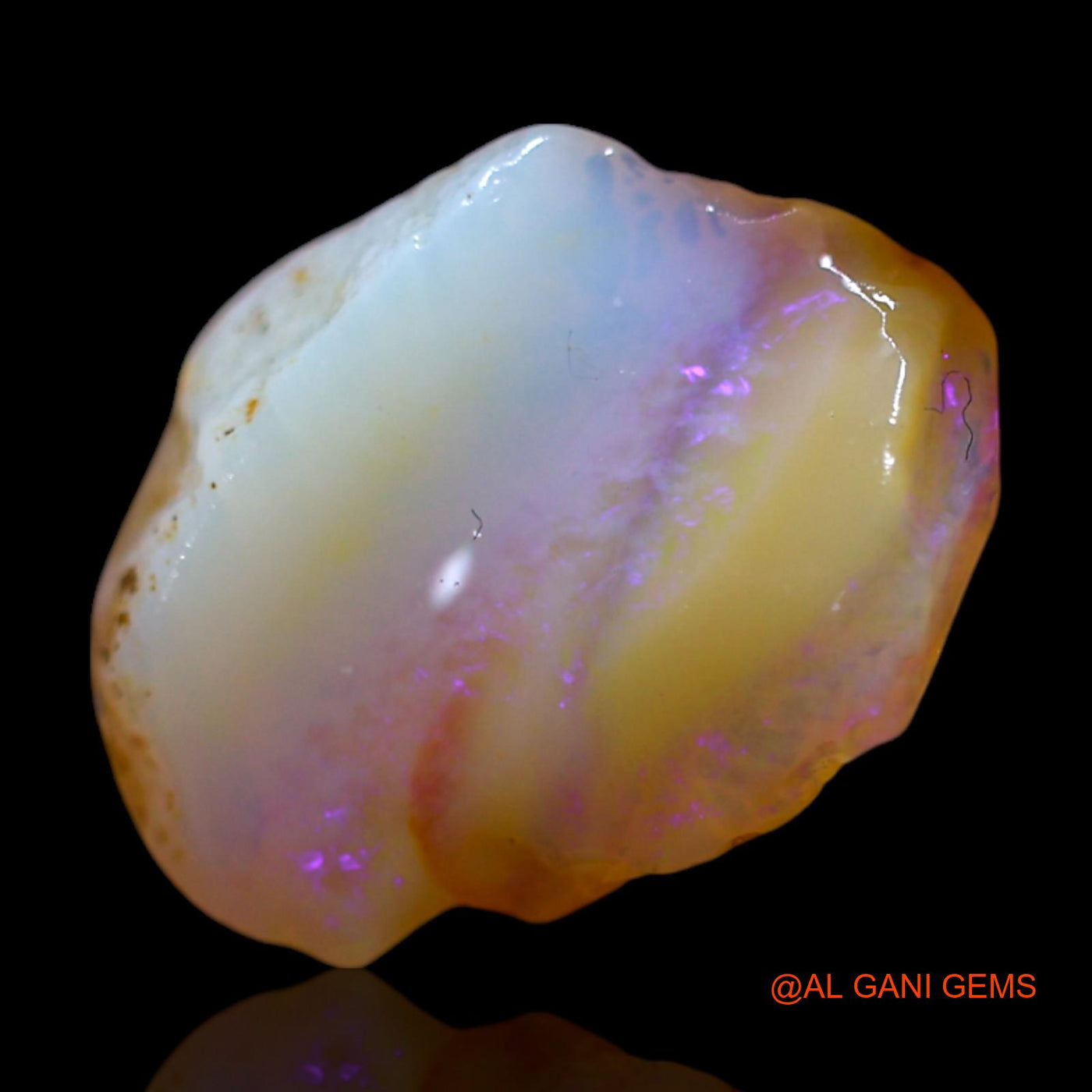 Natural Untreated Fire Opal Loose Gemstone Fancy Rough From Australia 3.00 Cts 13x9x6 mm RG-304