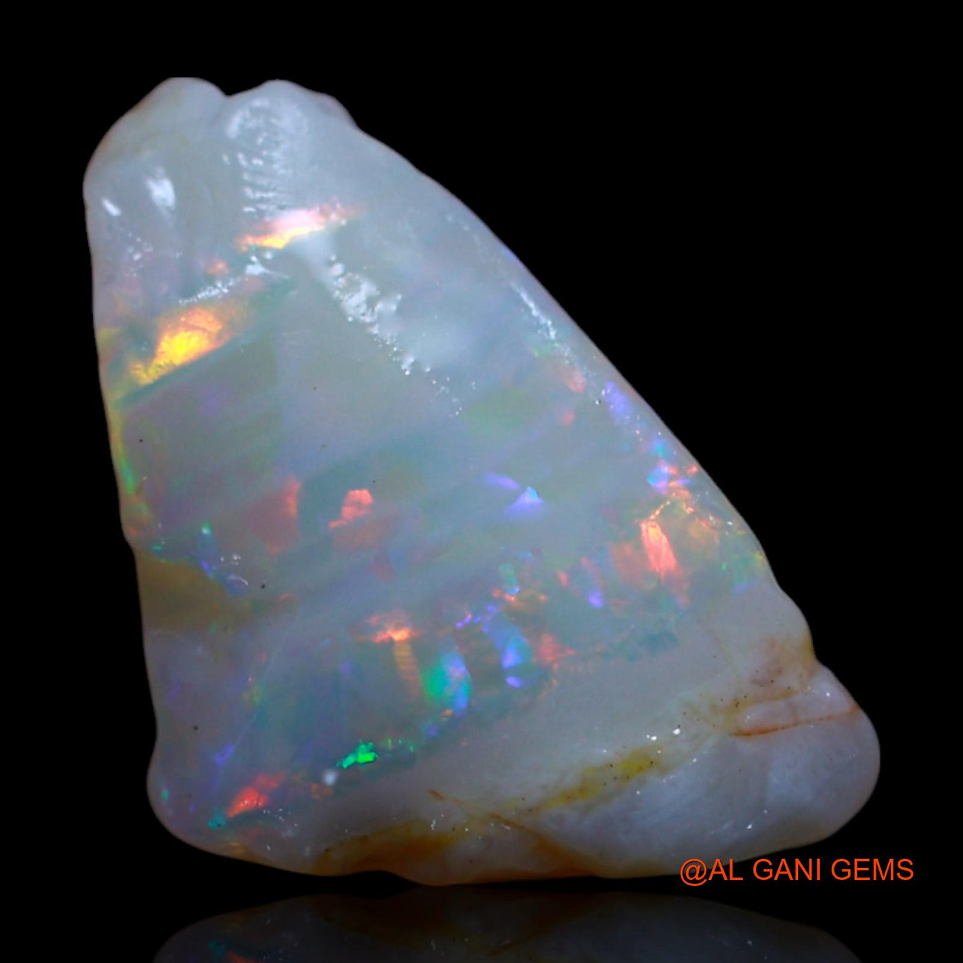 Natural Untreated Fire Opal Loose Gemstone Fancy Rough From Australia 4.00 Cts 15x10x7 mm RG-31