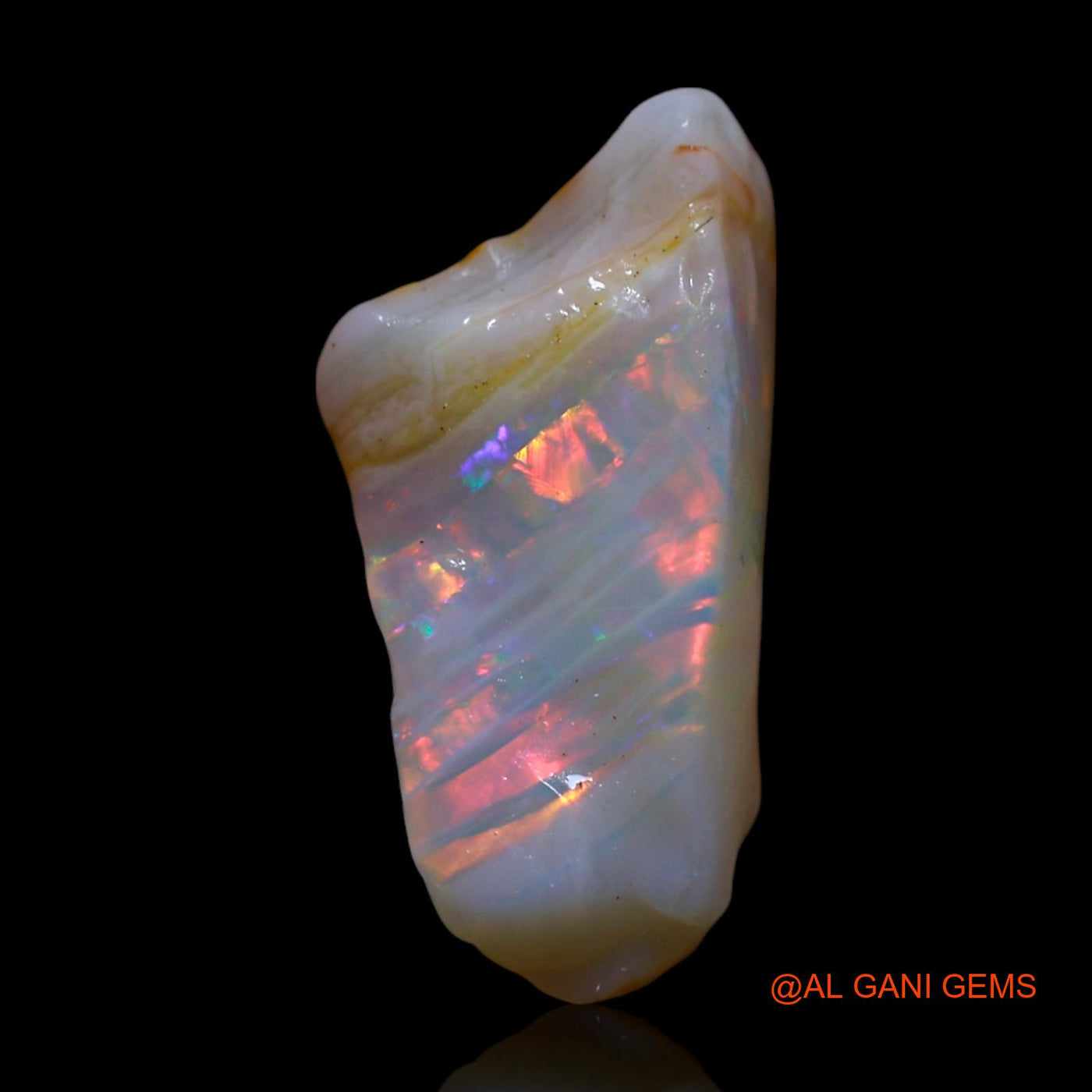 Natural Untreated Fire Opal Loose Gemstone Fancy Rough From Australia 4.00 Cts 15x10x7 mm RG-31