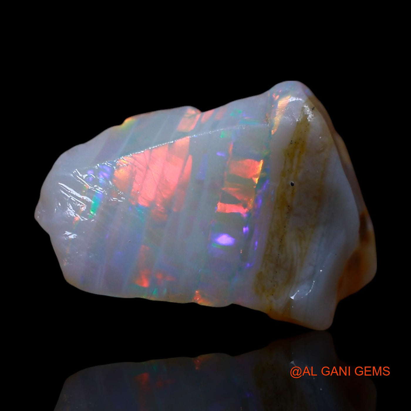 Natural Untreated Fire Opal Loose Gemstone Fancy Rough From Australia 4.00 Cts 15x10x7 mm RG-31