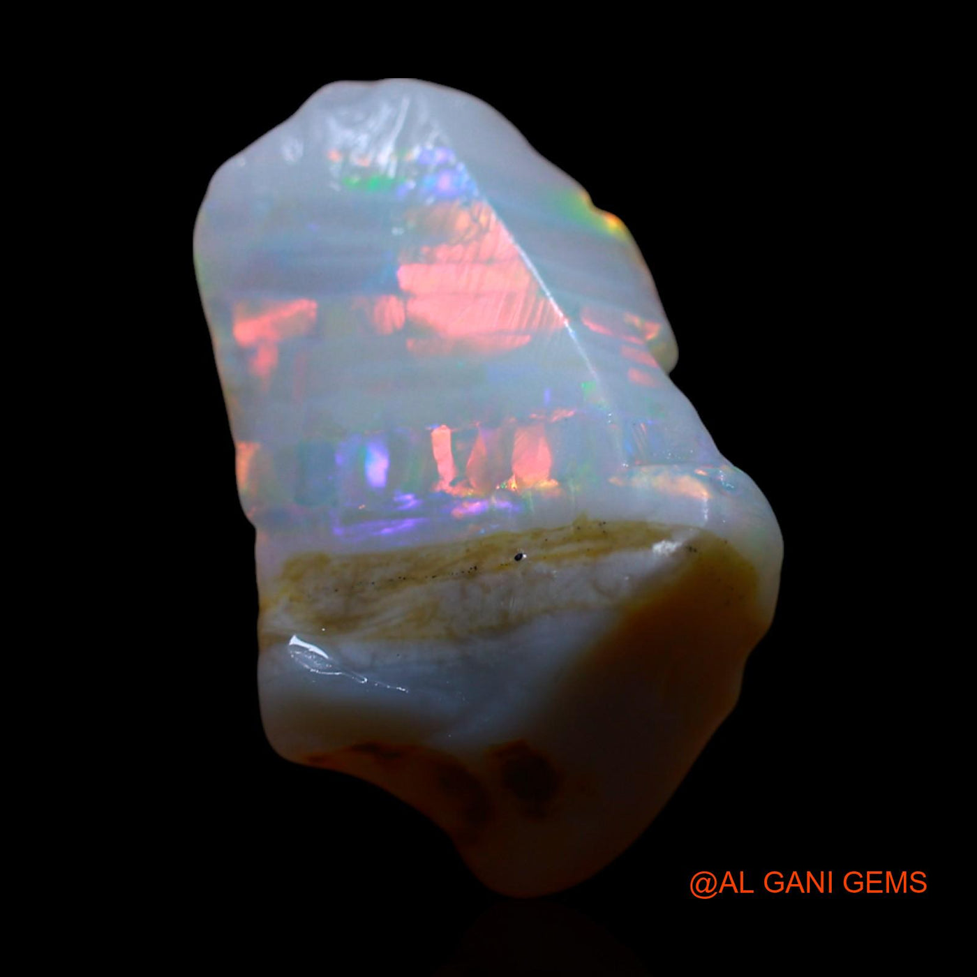 Natural Untreated Fire Opal Loose Gemstone Fancy Rough From Australia 4.00 Cts 15x10x7 mm RG-31