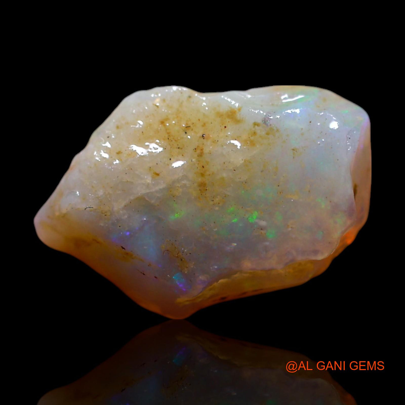 Natural Fire Opal Gemstone 3.00 Cts Loose Fancy Rough From Australia 14x8x4 mm RG-324