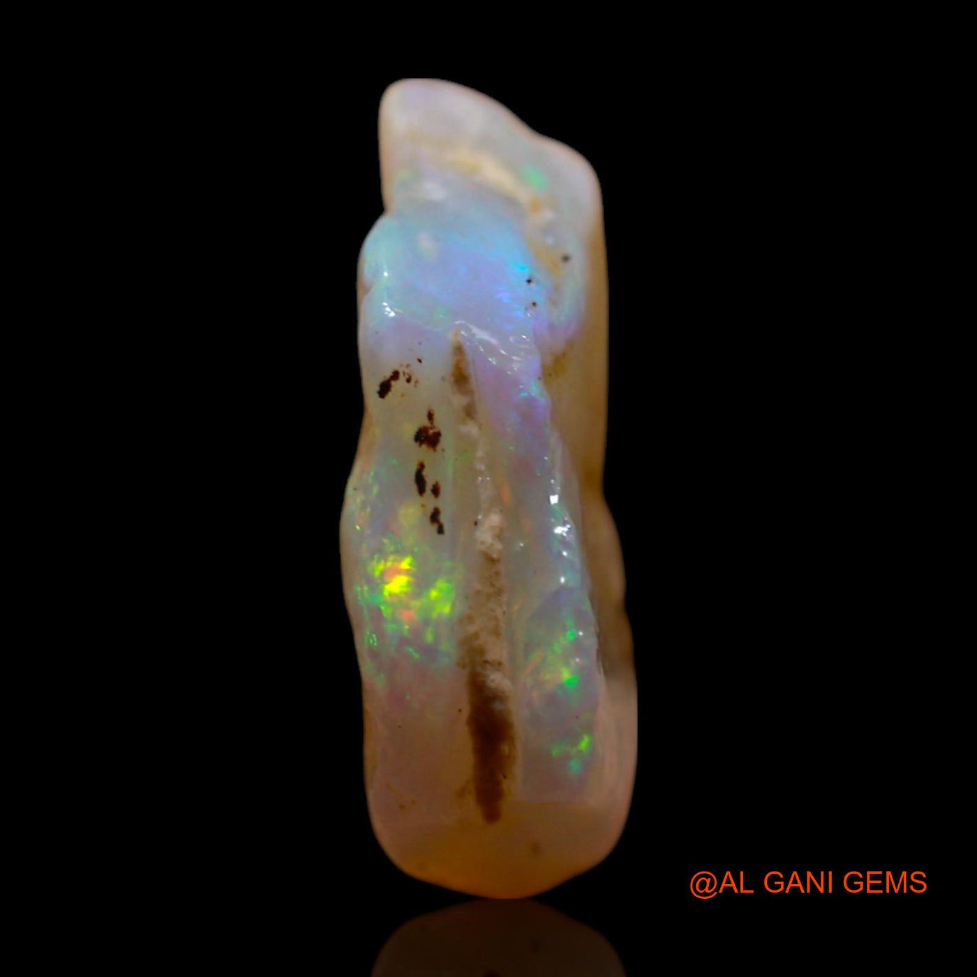 Natural Fire Opal Gemstone 3.00 Cts Loose Fancy Rough From Australia 14x8x4 mm RG-324