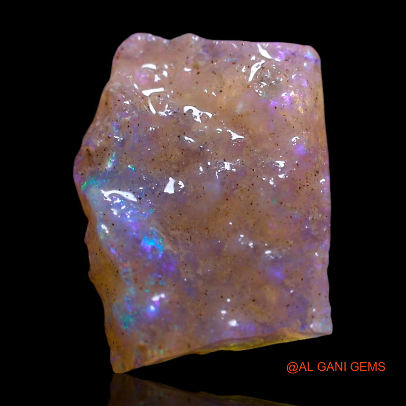 Natural Untreated Fire Opal Loose Gemstone Fancy Rough From Australia 1.70 Cts 13x9x2 mm RG-325